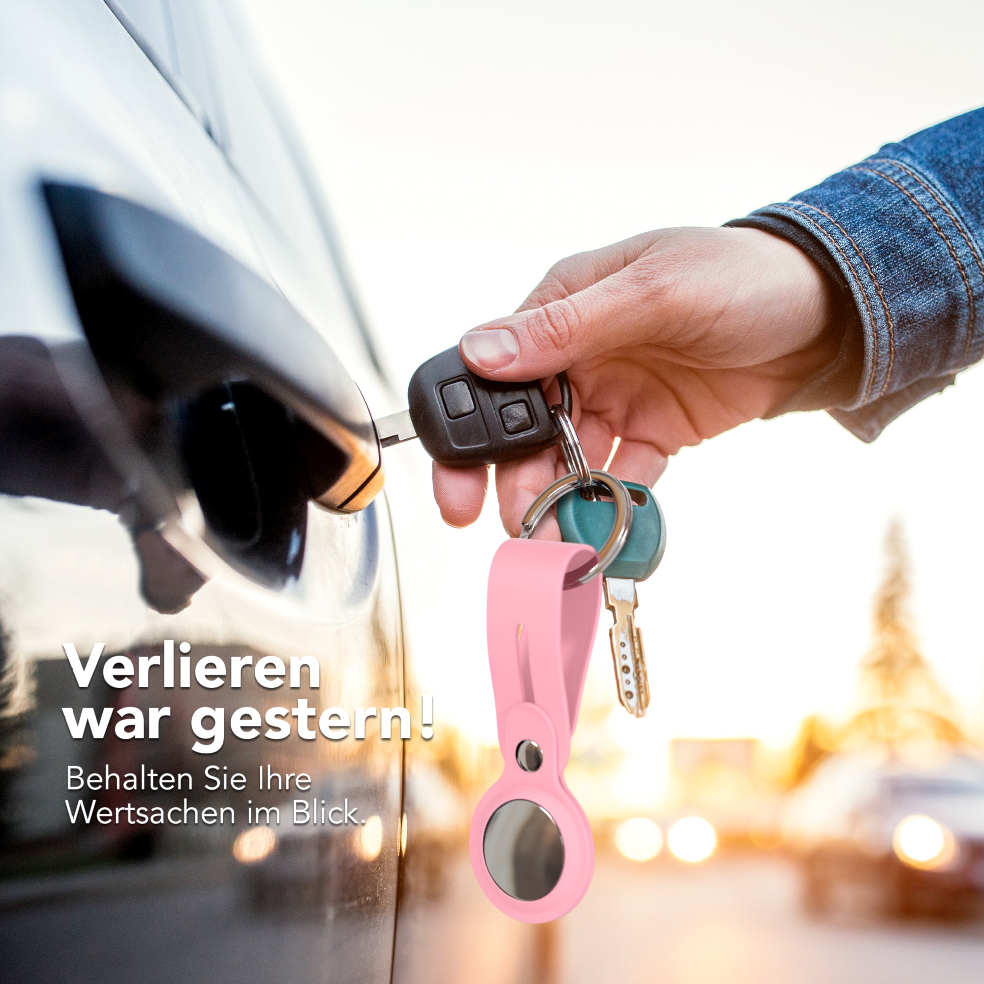 AirTag Schlüssenanhänger Silikon lang