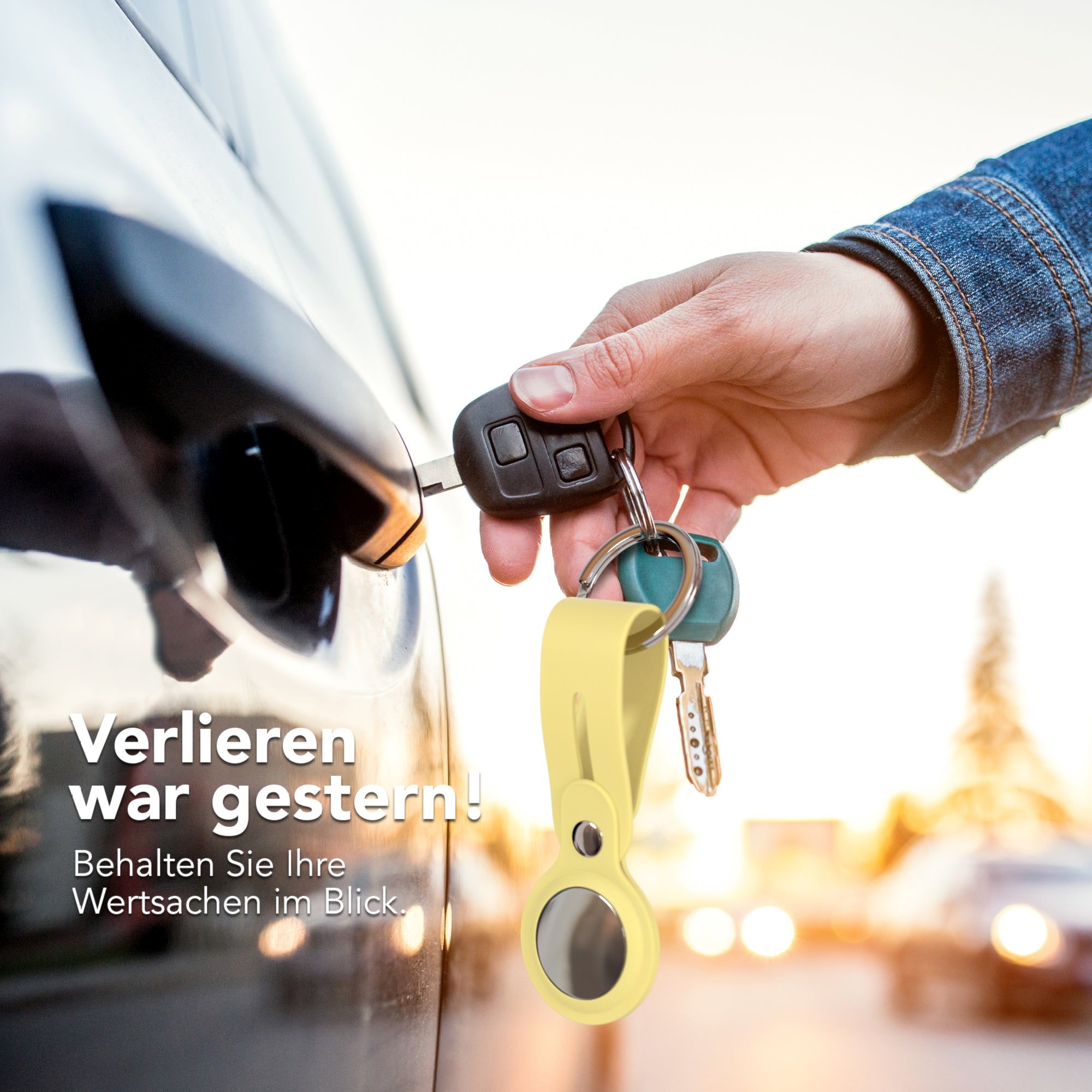 AirTag Schlüssenanhänger Silikon lang