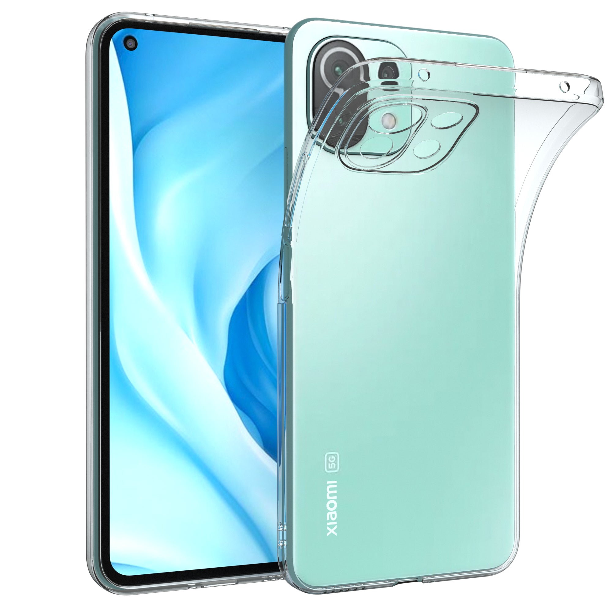 Xiaomi Mi 11 Lite Transparente Schutzhülle 0,8mm dünn - Silikon - EAZY CASE  Slimcover