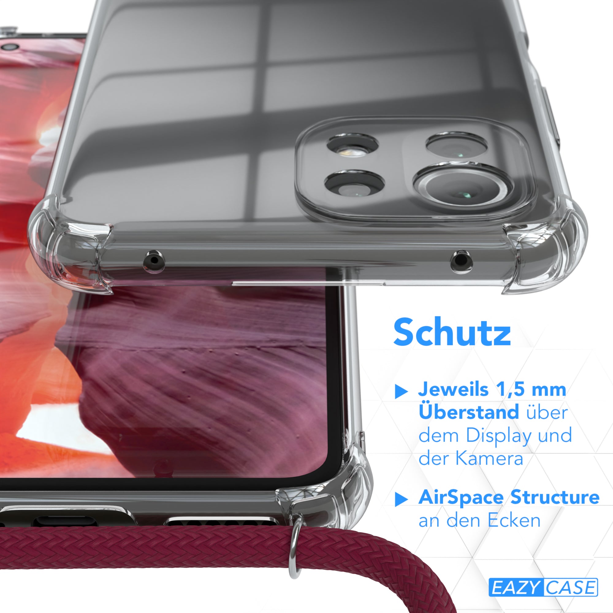 Xiaomi Mi 11 Lite / 5G / 11 Lite 5G NE transparente Hülle + Kordel