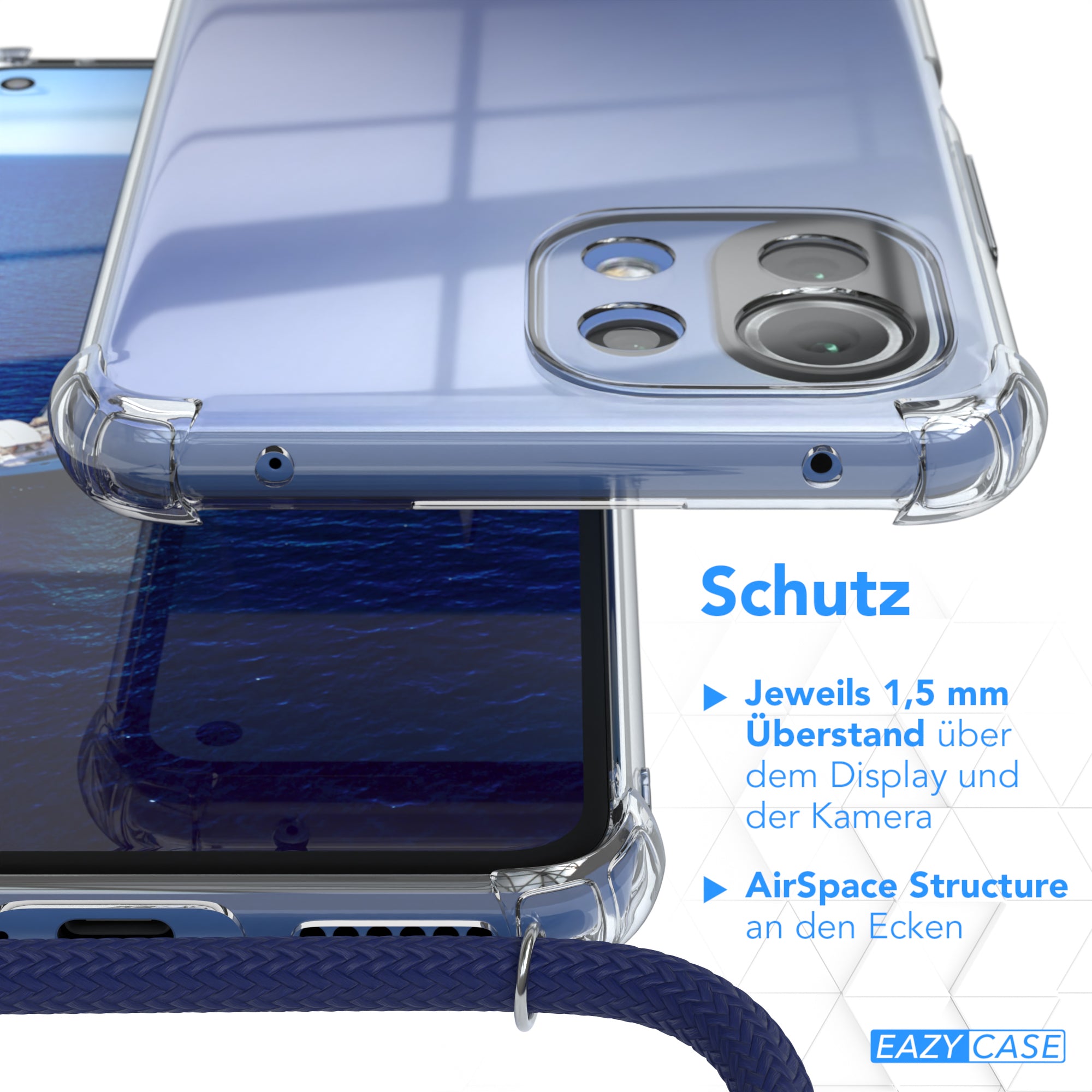 Xiaomi Mi 11 Lite / 5G / 11 Lite 5G NE transparente Hülle + Kordel