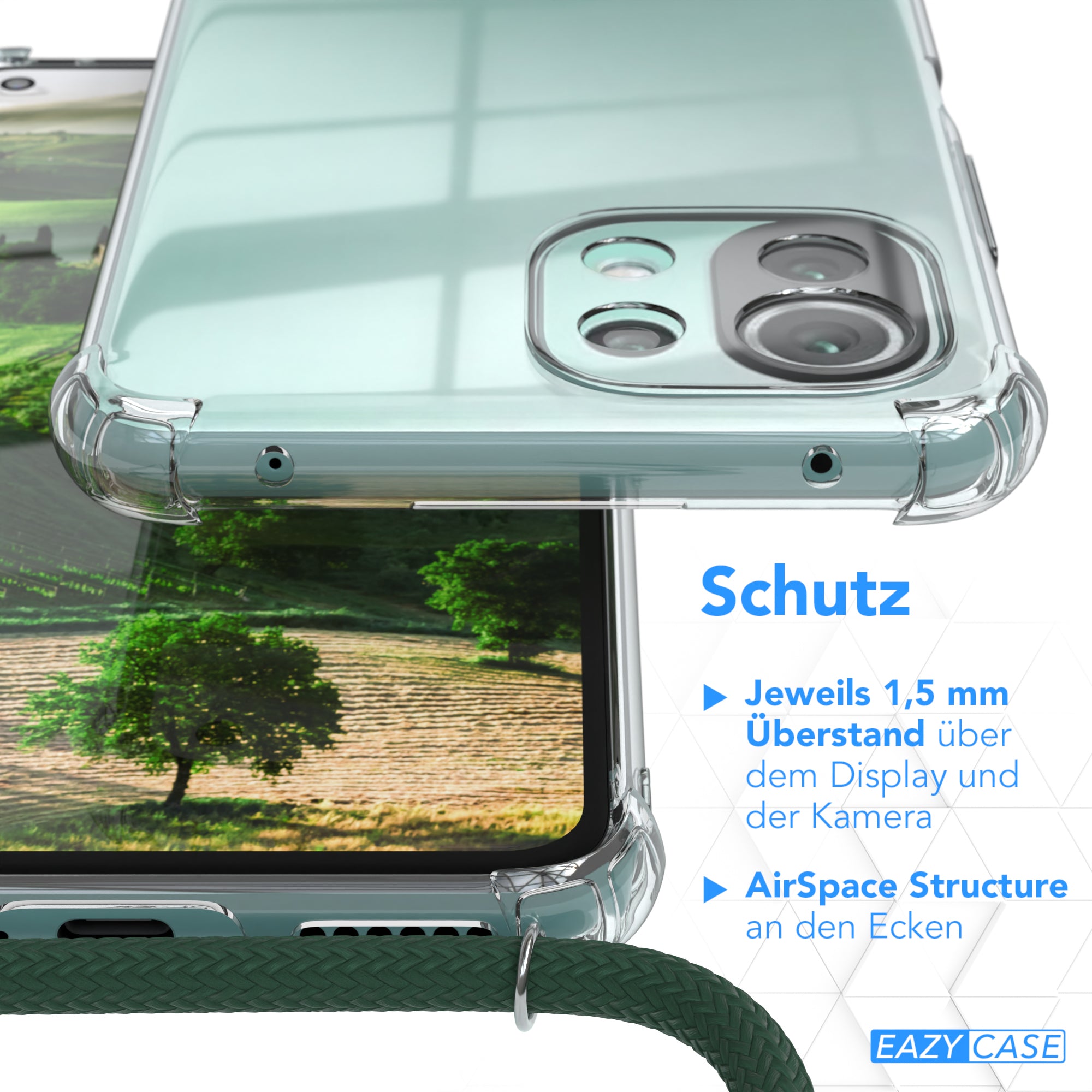 Xiaomi Mi 11 Lite / 5G / 11 Lite 5G NE transparente Hülle + Kordel