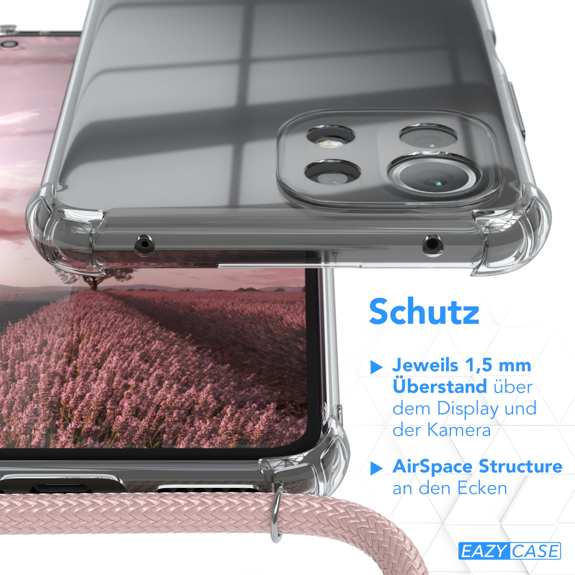 Xiaomi Mi 11 Lite / 5G / 11 Lite 5G NE transparente Hülle + Kordel