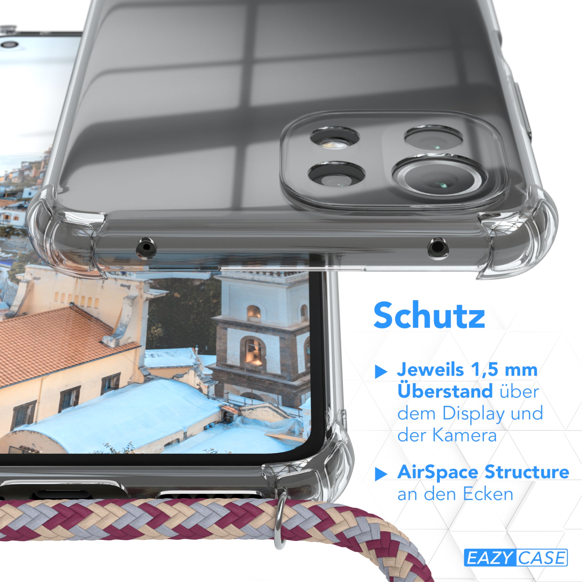 Xiaomi Mi 11 Lite / 5G / 11 Lite 5G NE transparente Hülle + Kordel
