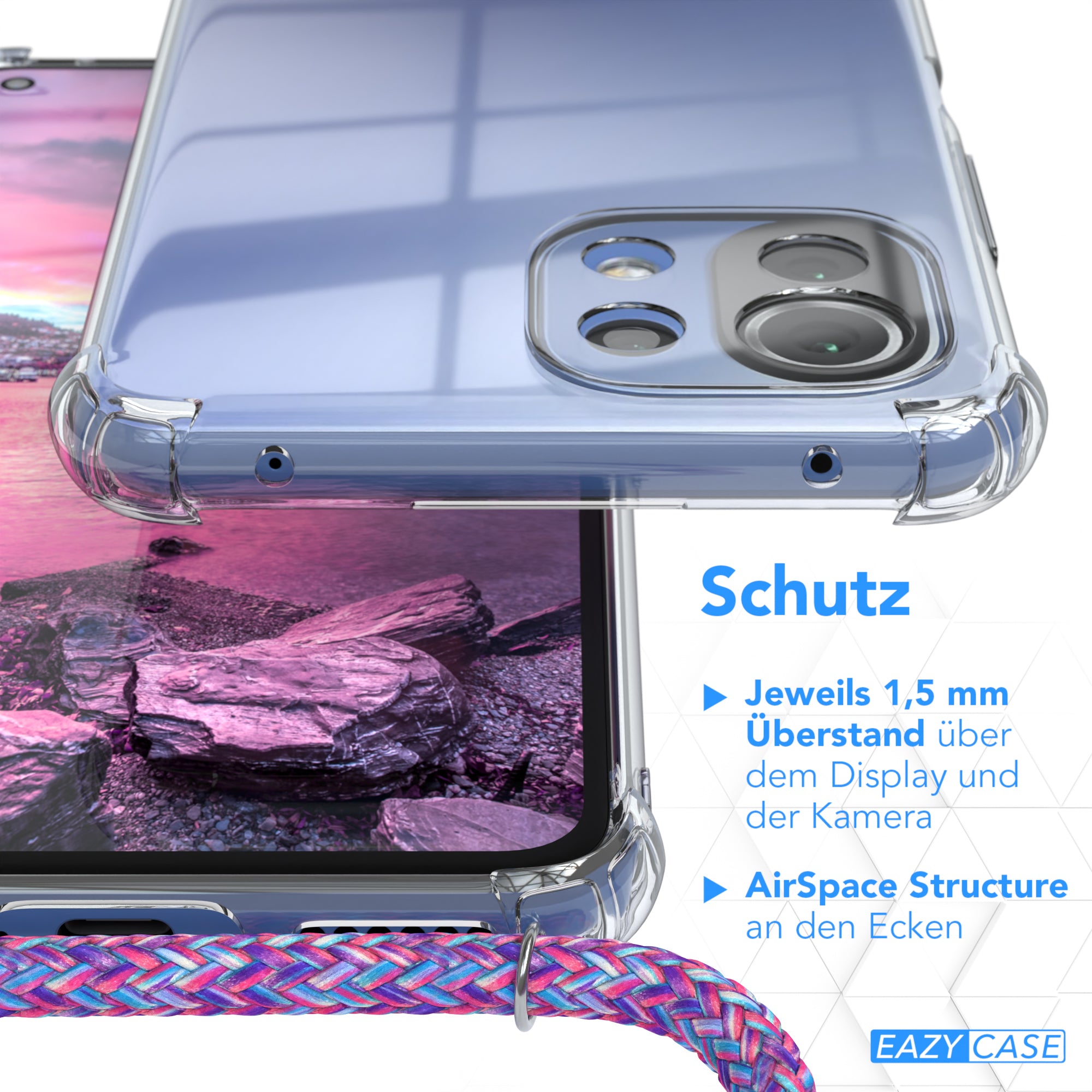 Xiaomi Mi 11 Lite / 5G / 11 Lite 5G NE transparente Hülle + Kordel