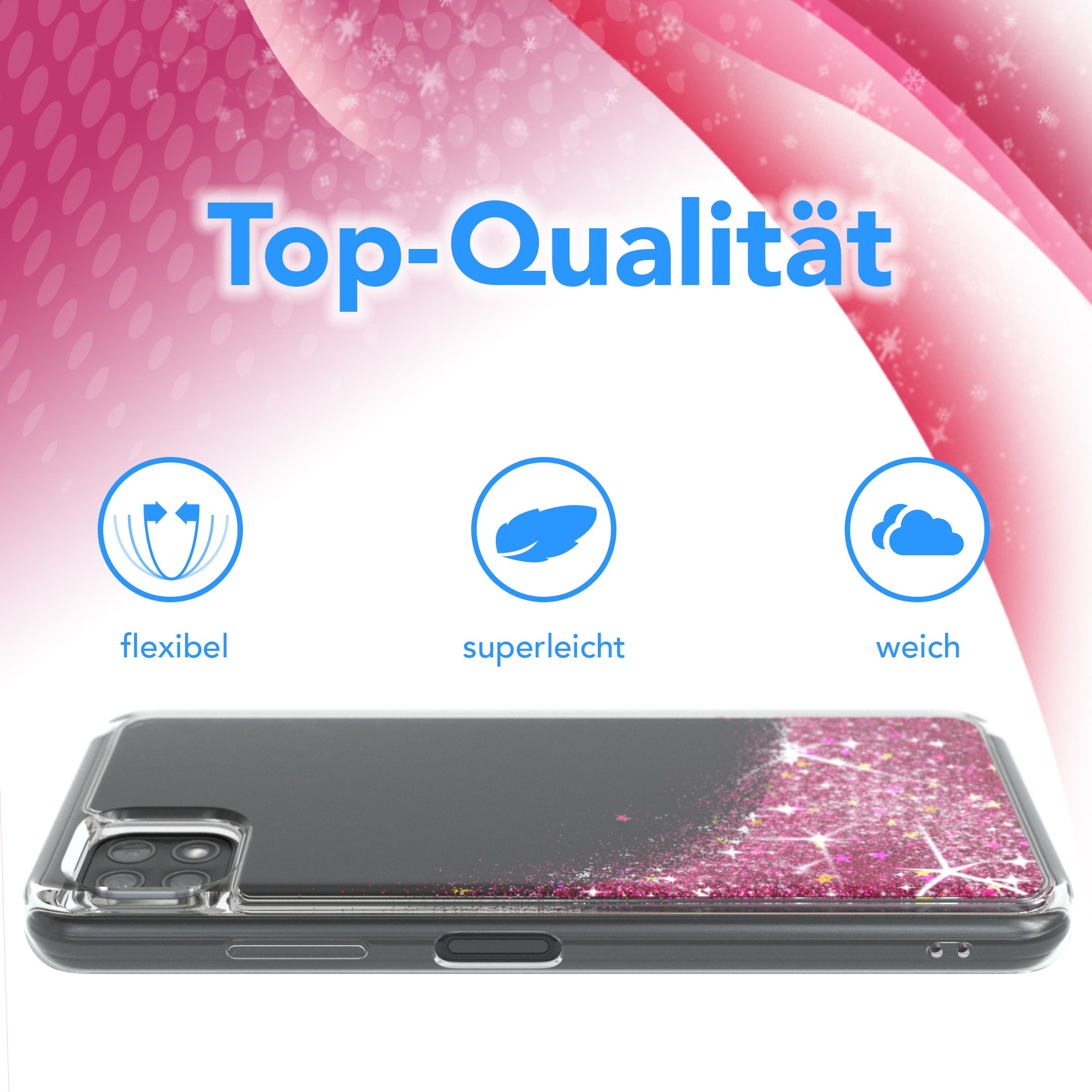 Galaxy A22 Glitzerhülle