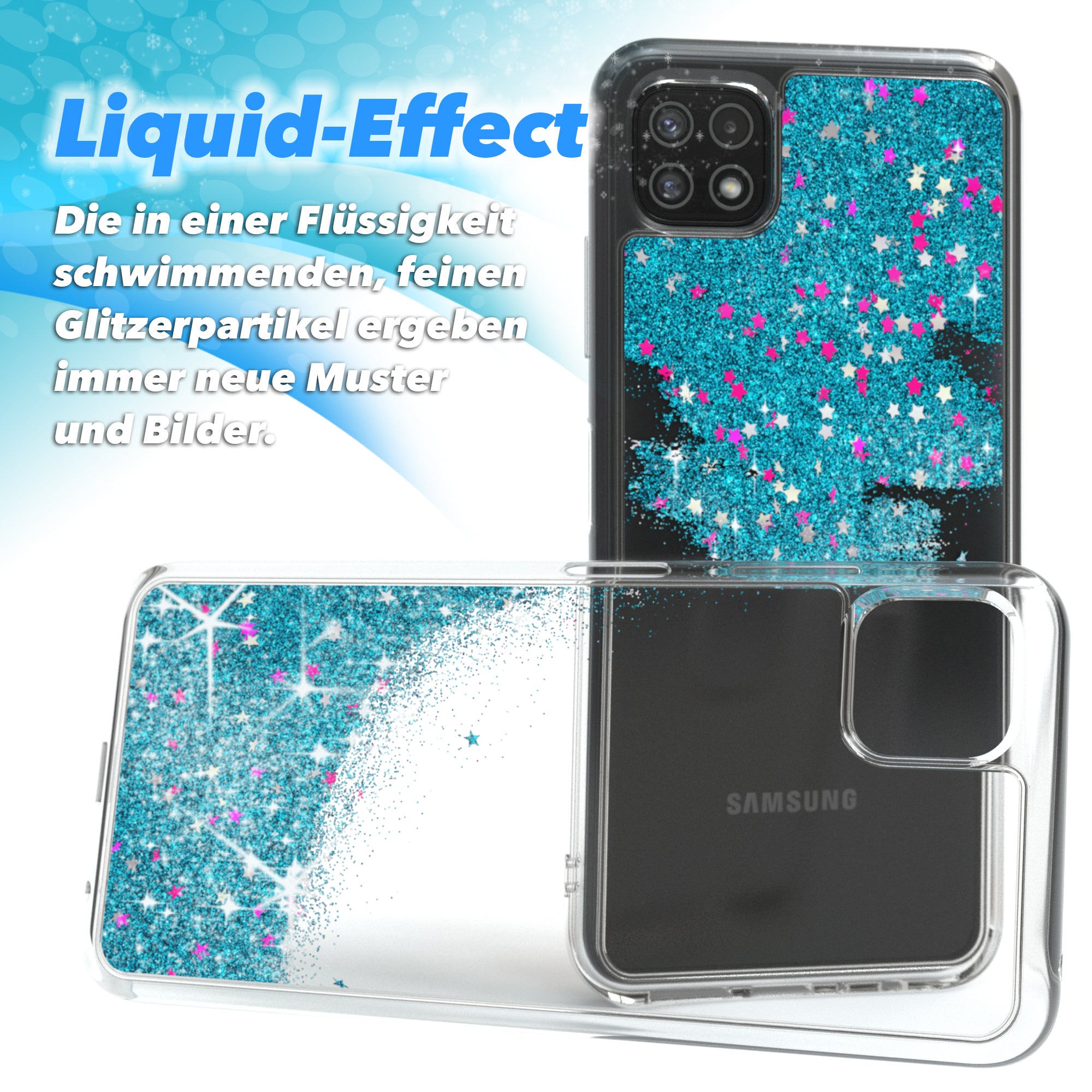 Galaxy A22 Glitzerhülle