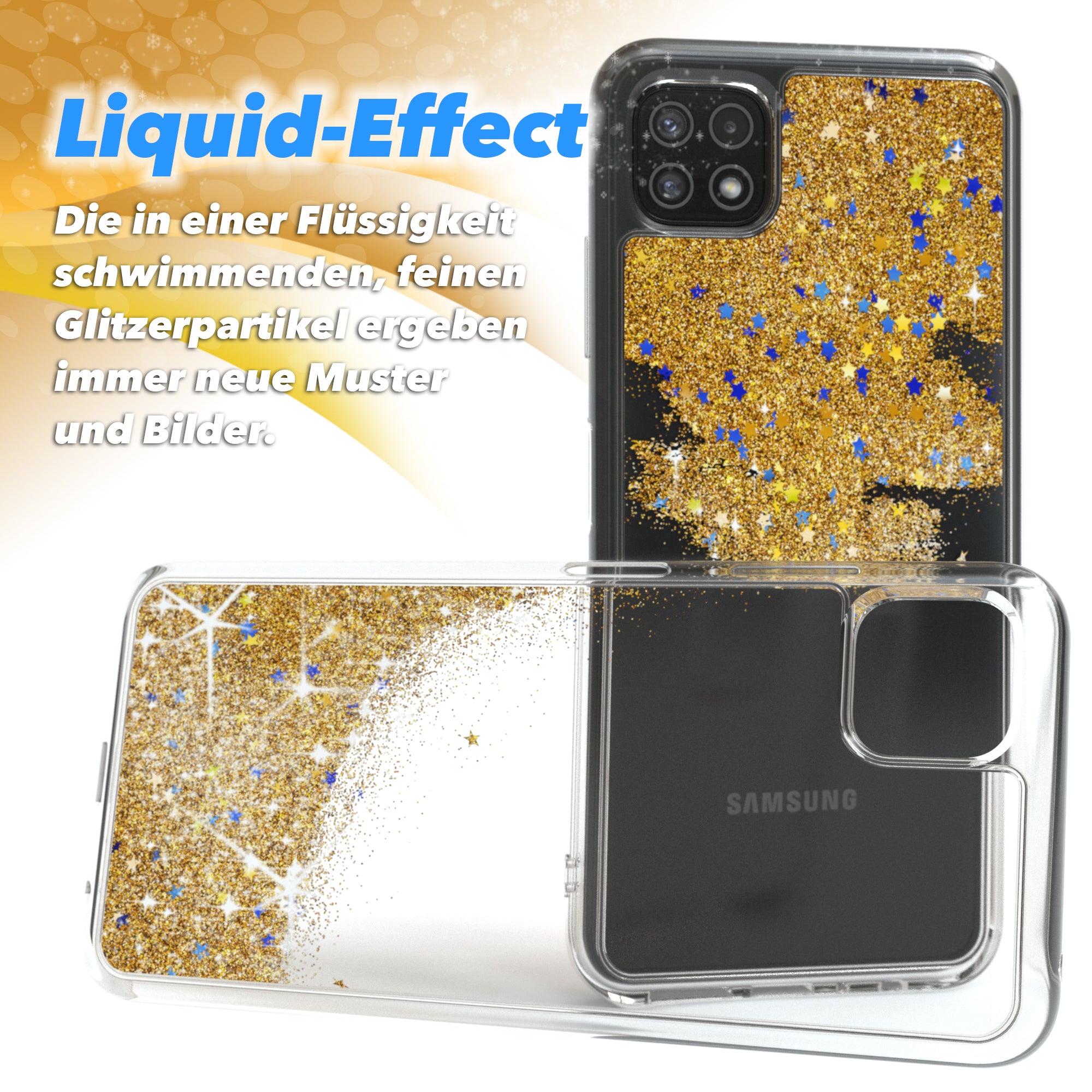 Galaxy A22 Glitzerhülle