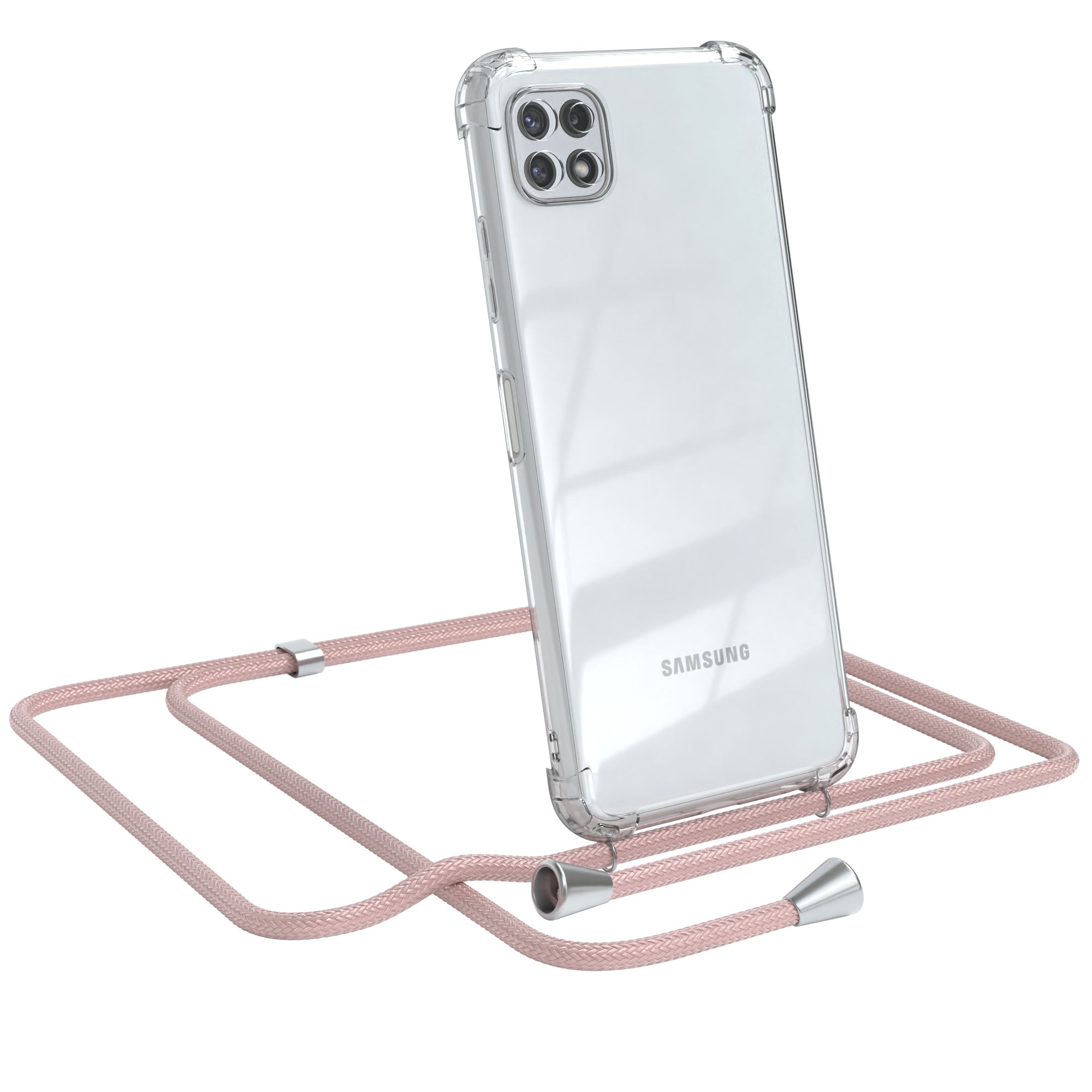 Galaxy A22 transparente Hülle + Kordel