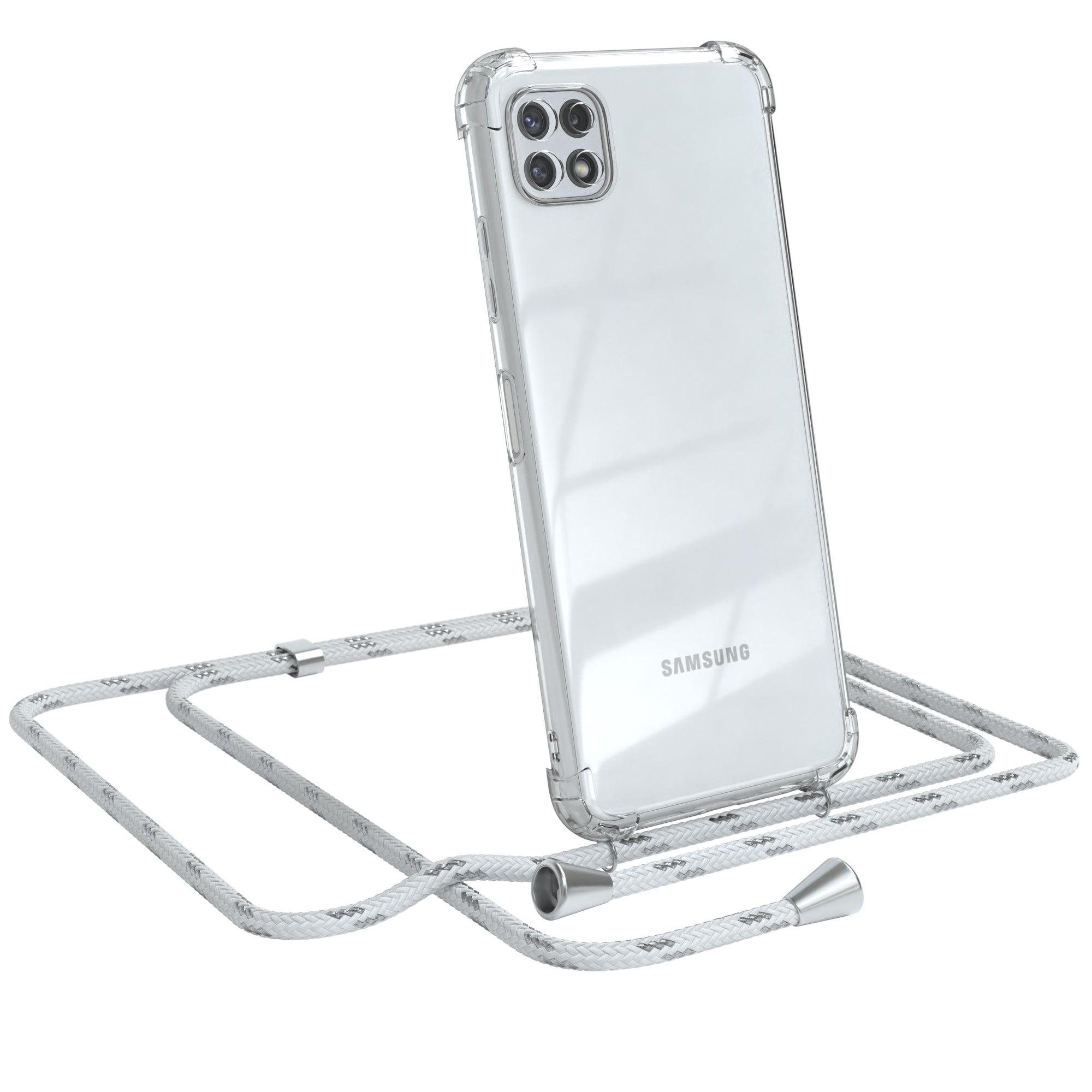 Galaxy A22 transparente Hülle + Kordel