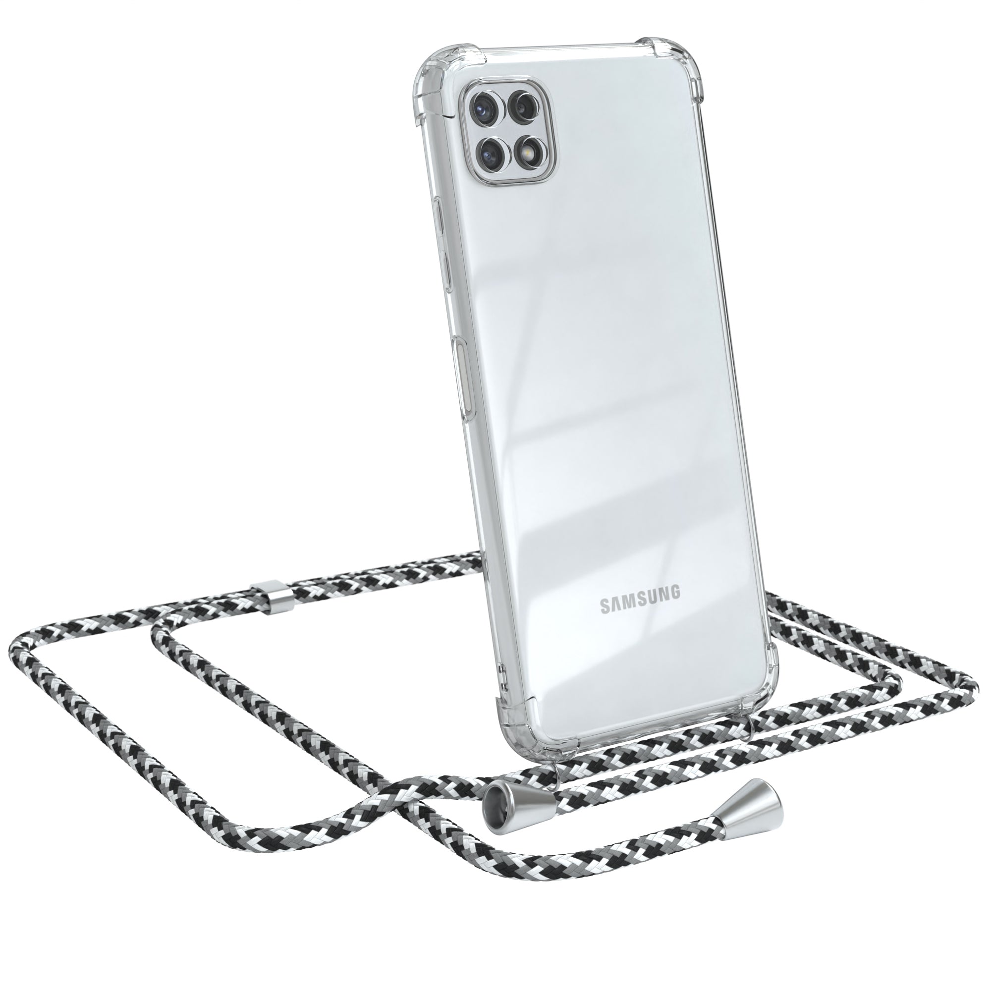 Galaxy A22 transparente Hülle + Kordel
