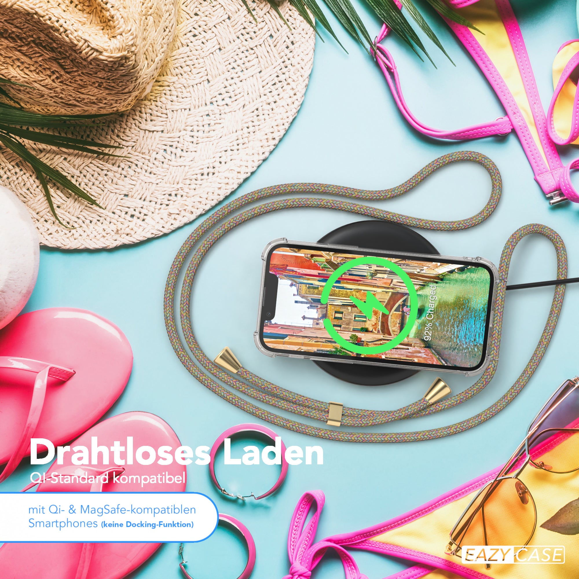 iPhone 13 Mini transparente Hülle + Kordel