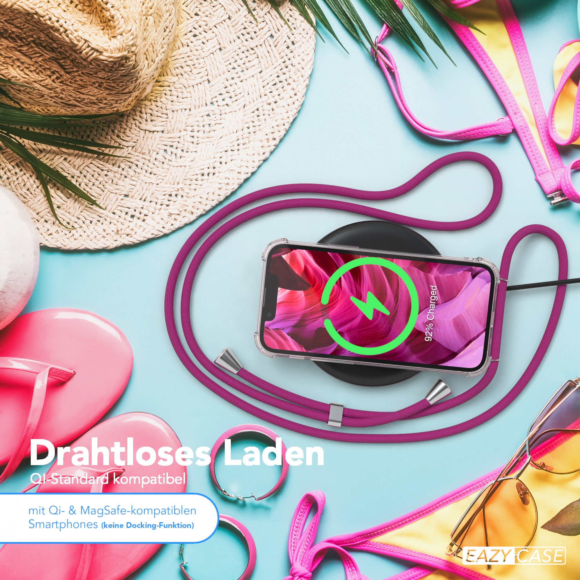 iPhone 13 Mini transparente Hülle + Kordel