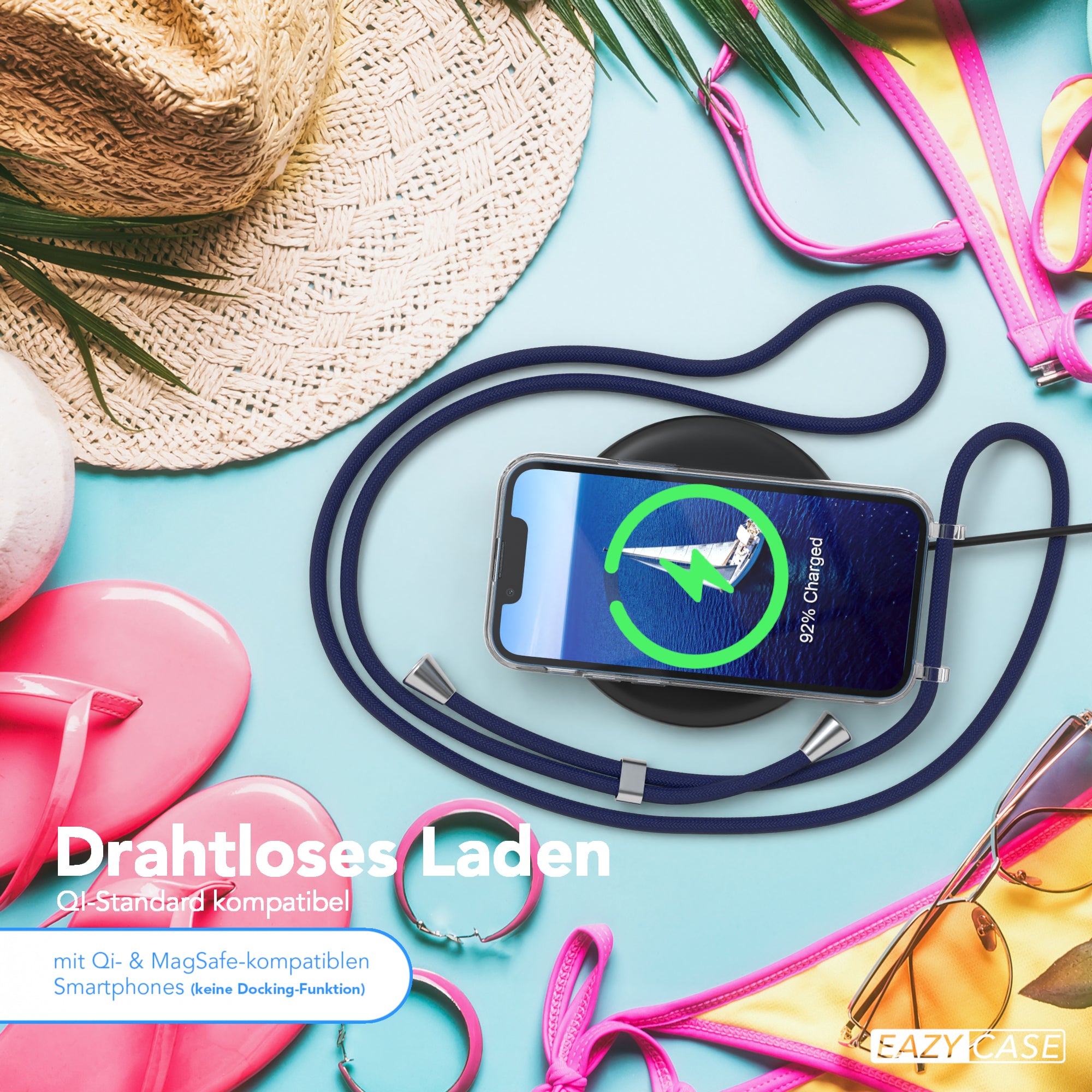 iPhone 13 Mini transparente Hülle + Kordel