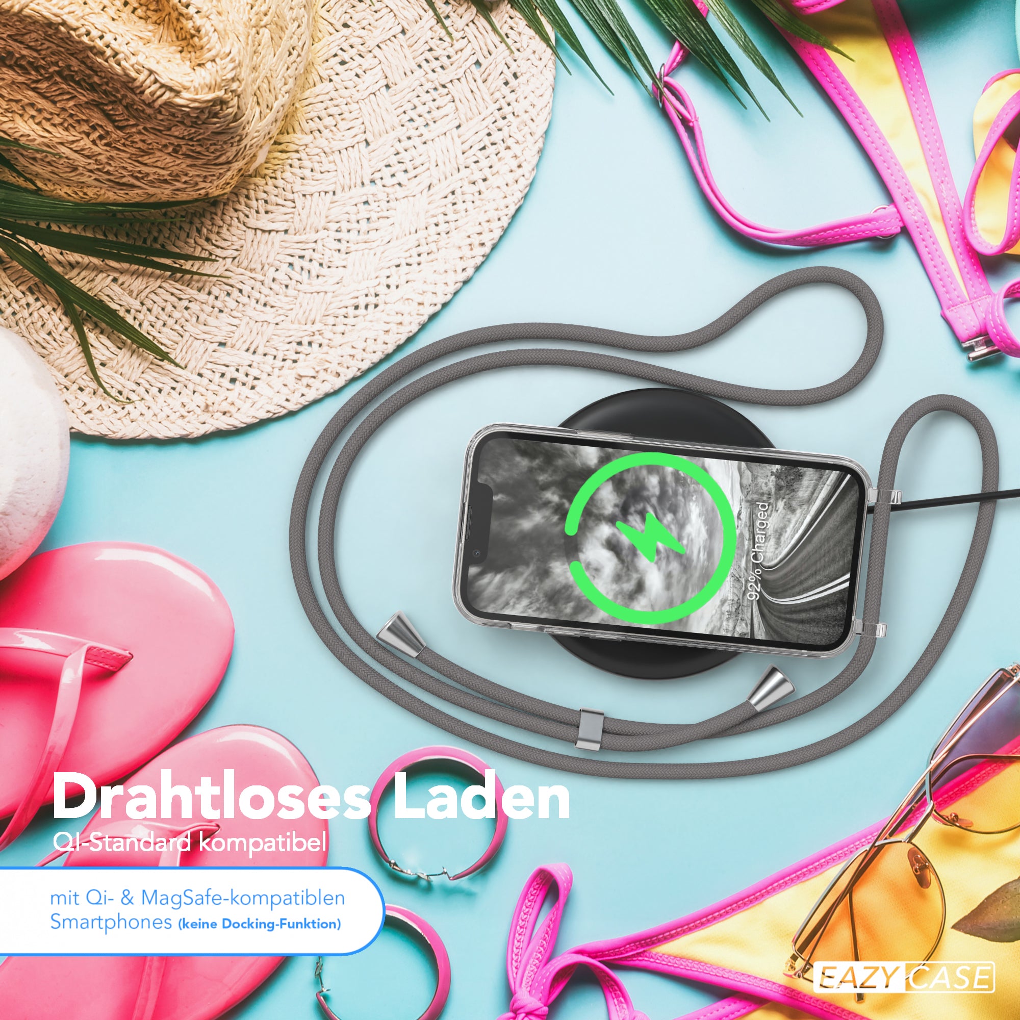 iPhone 13 Mini transparente Hülle + Kordel