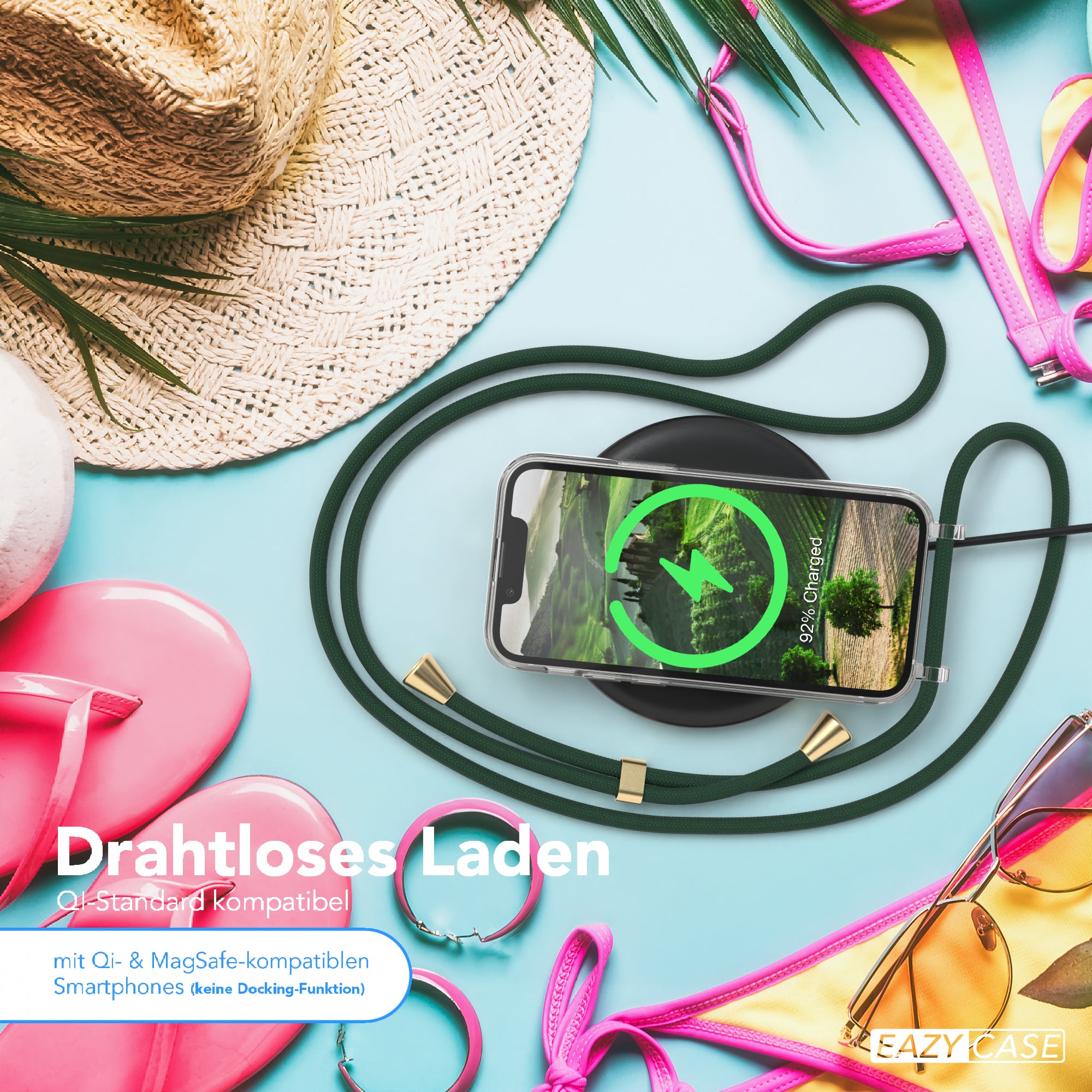 iPhone 13 Mini transparente Hülle + Kordel