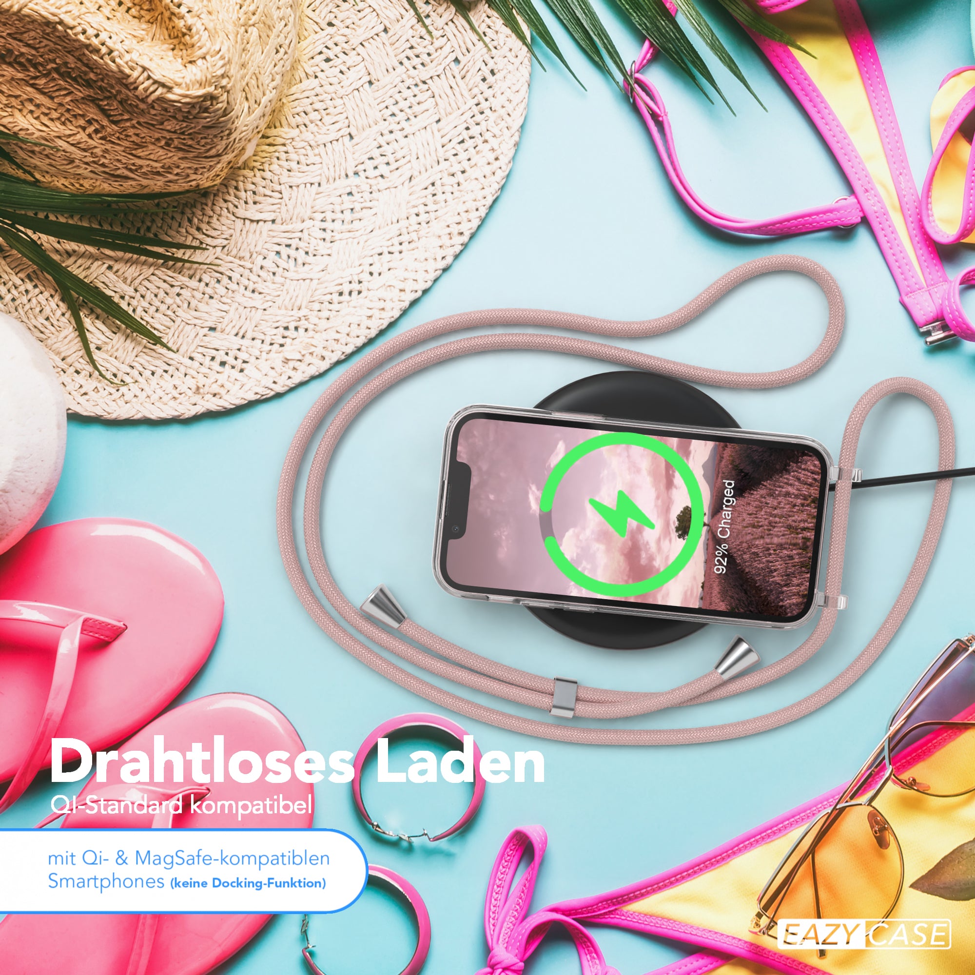 iPhone 13 Mini transparente Hülle + Kordel