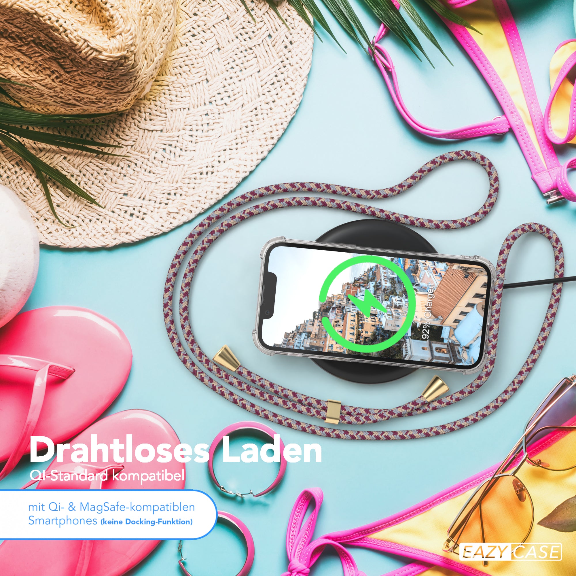 iPhone 13 Mini transparente Hülle + Kordel