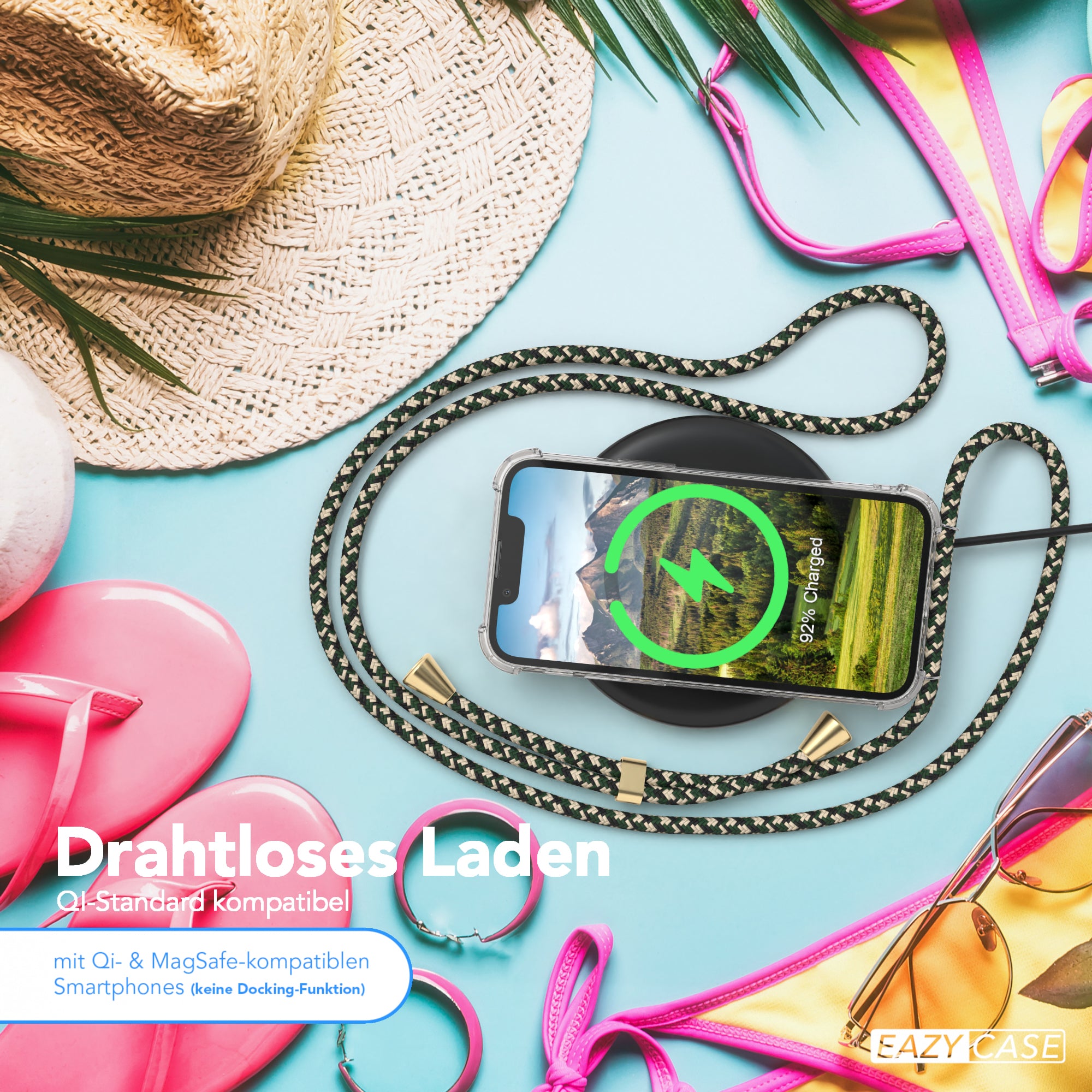 iPhone 13 Mini transparente Hülle + Kordel