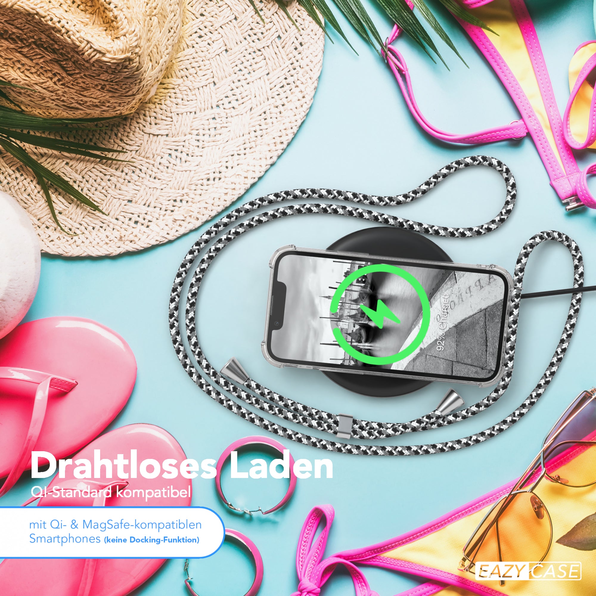 iPhone 13 Mini transparente Hülle + Kordel