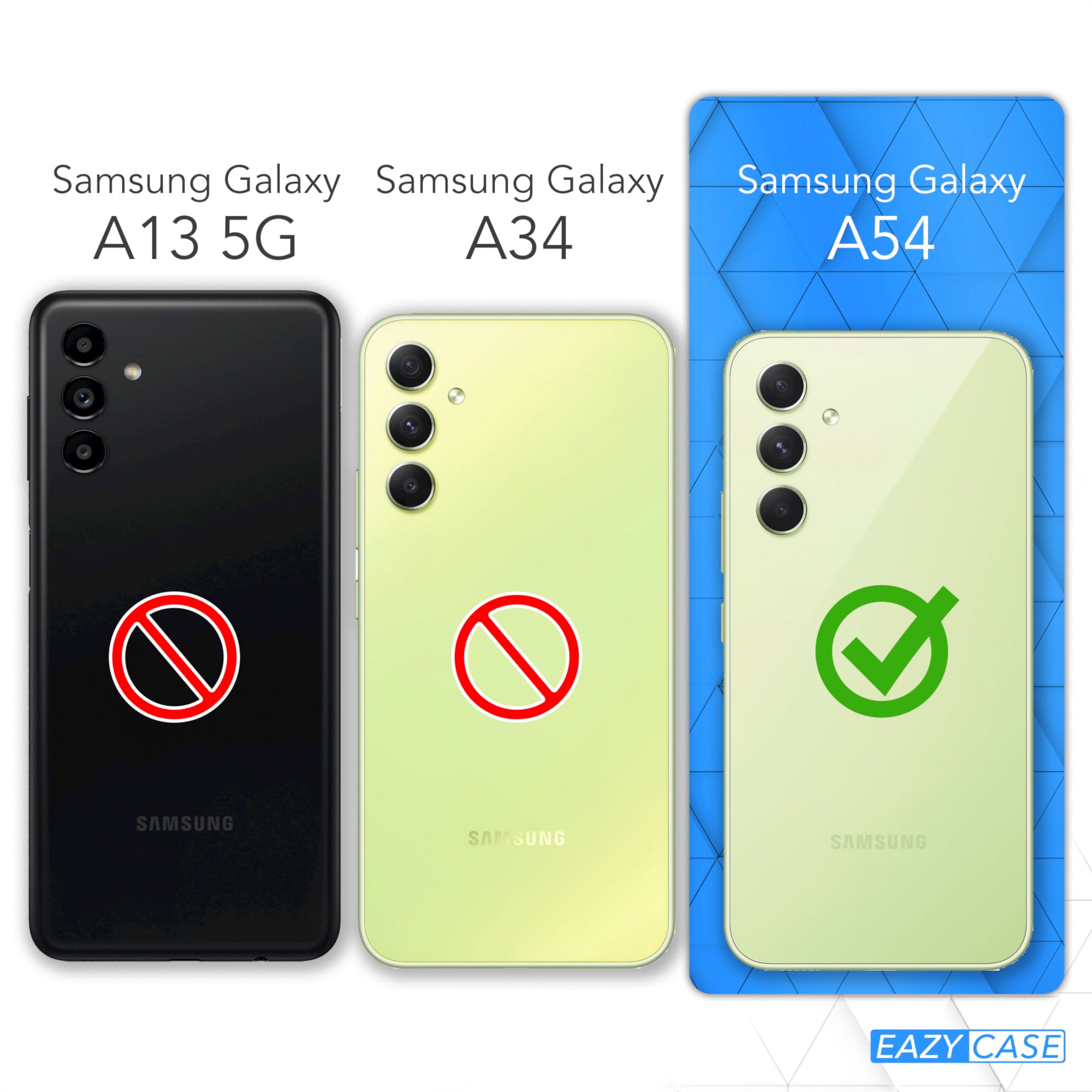Galaxy A54 transparente Hülle + Kordel