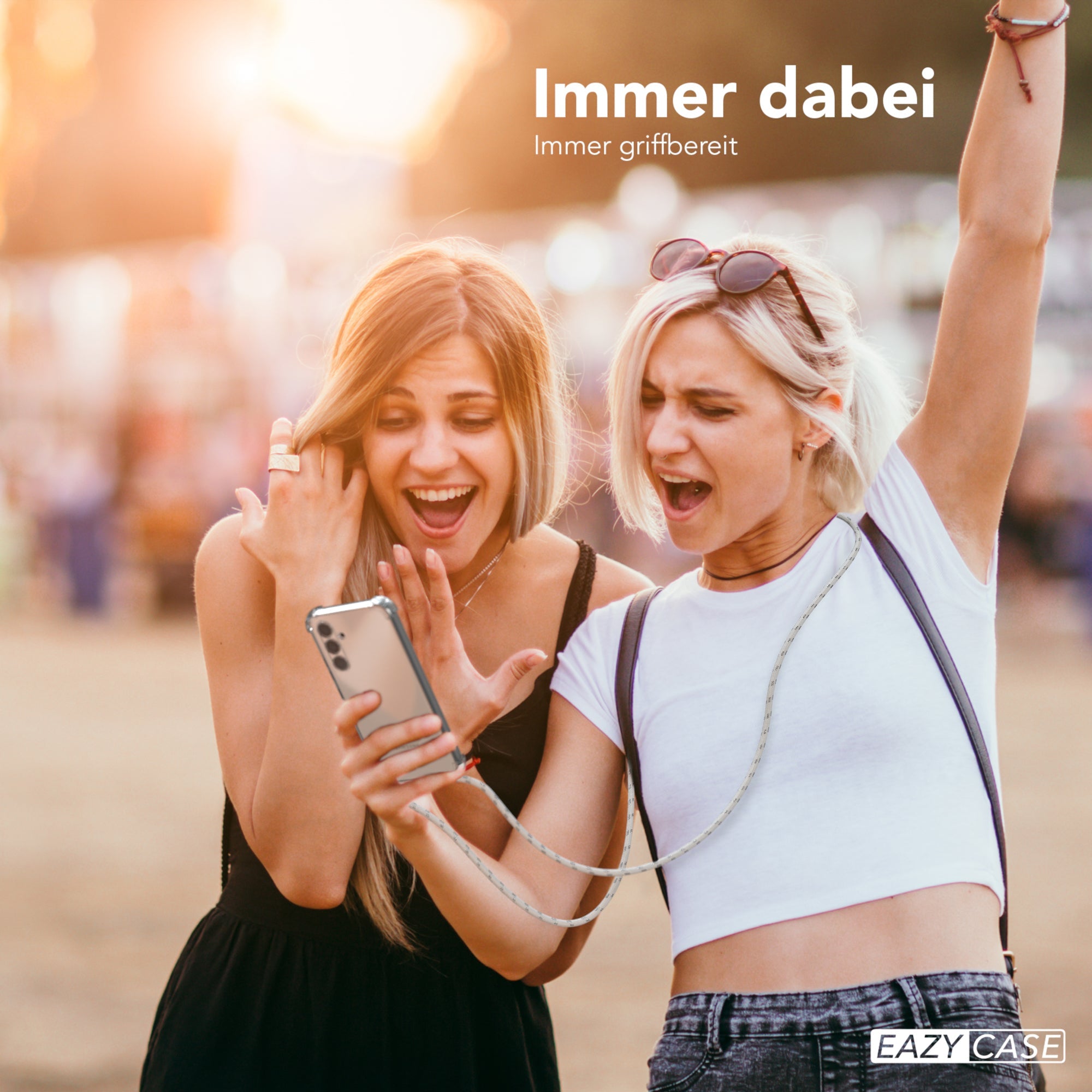 Galaxy A54 transparente Hülle + Kordel