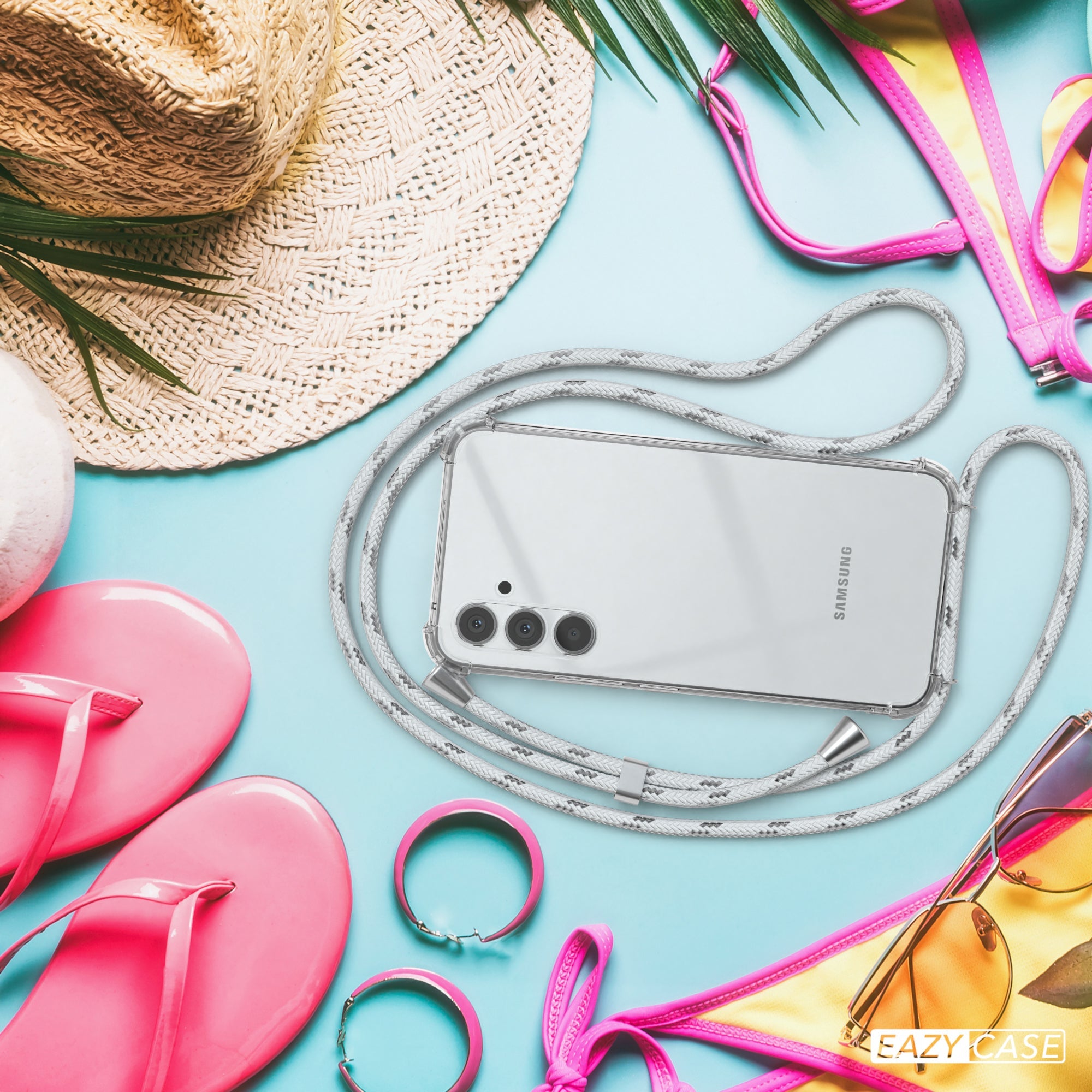 Galaxy A54 transparente Hülle + Kordel