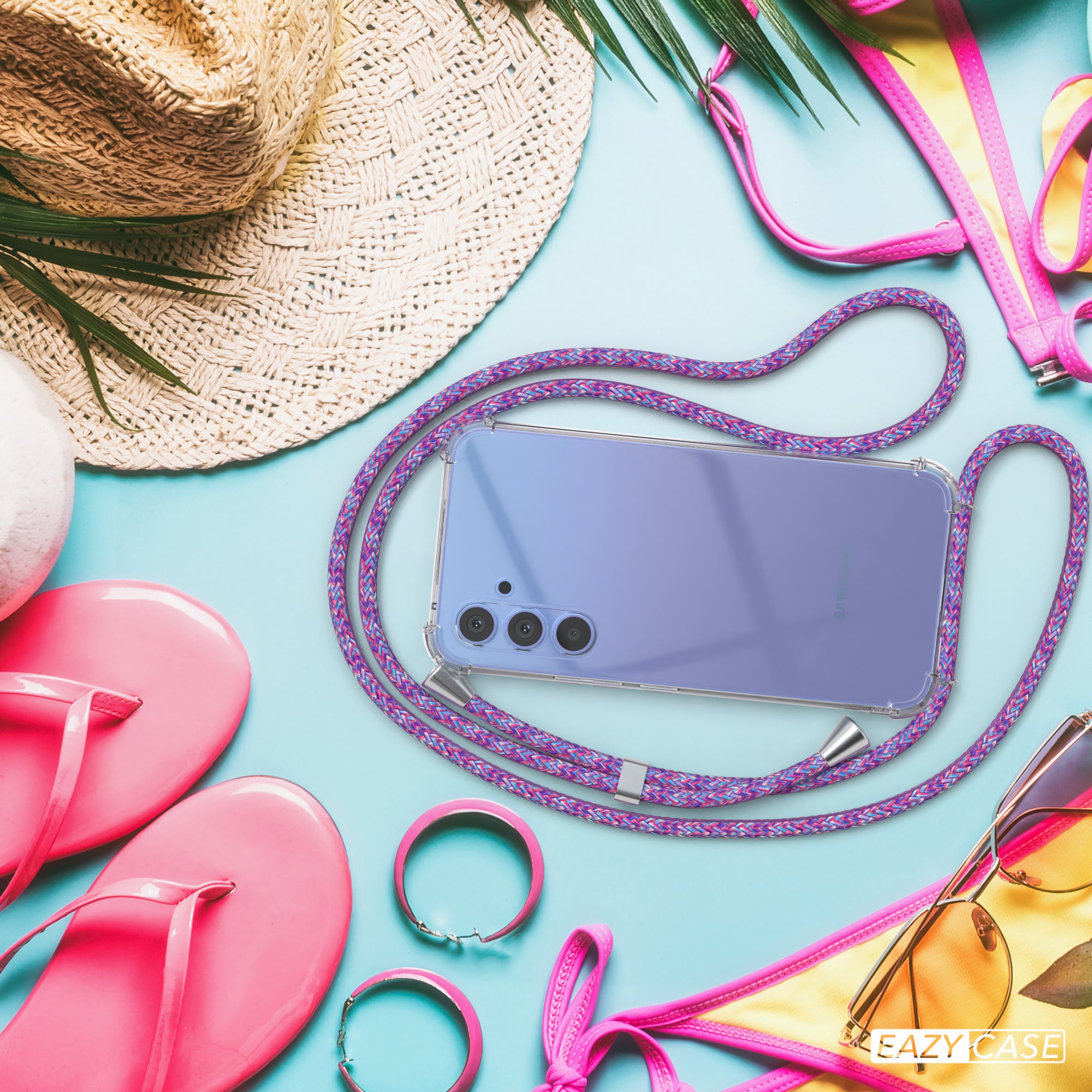 Galaxy A54 transparente Hülle + Kordel