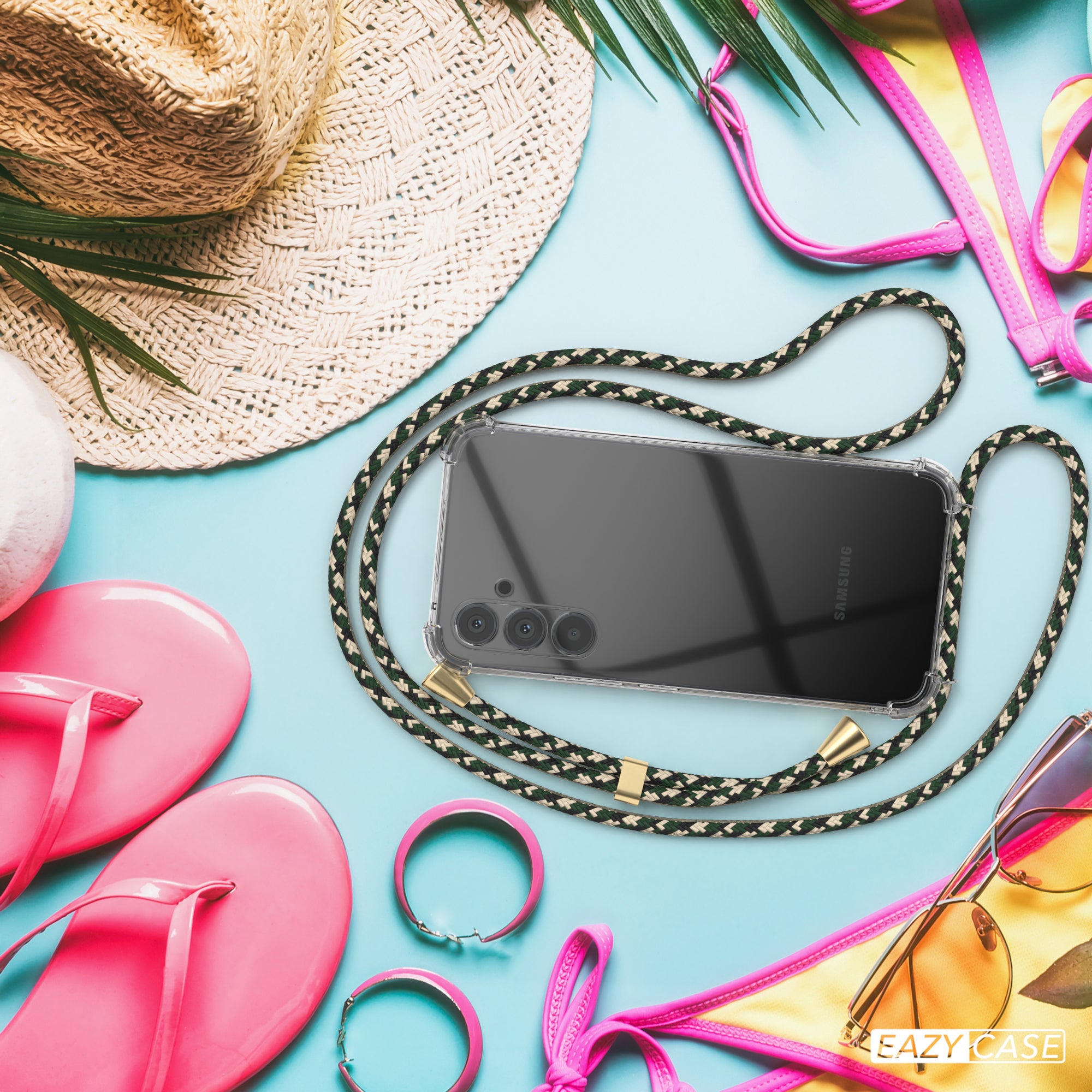 Galaxy A54 transparente Hülle + Kordel