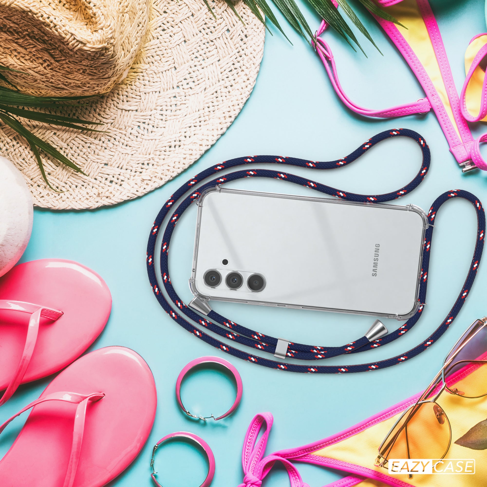 Galaxy A54 transparente Hülle + Kordel