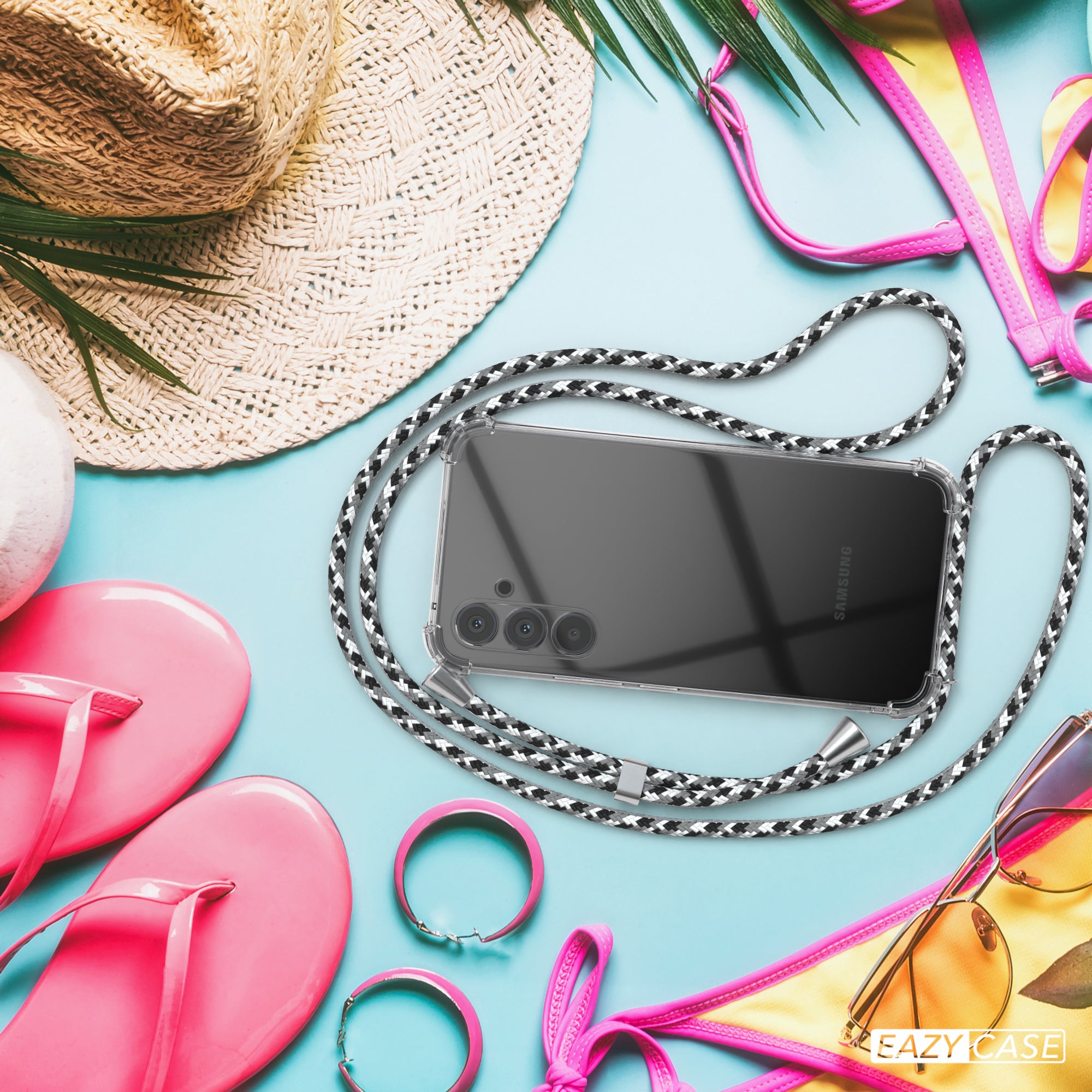 Galaxy A54 transparente Hülle + Kordel