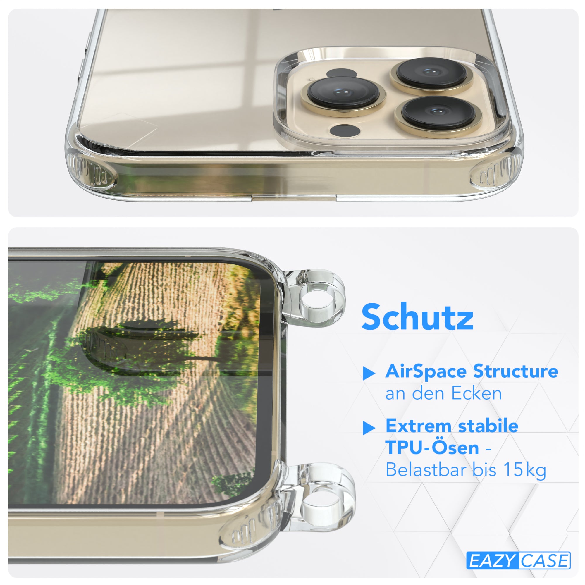 iPhone 13 Pro Max transparente Hülle + Kordel