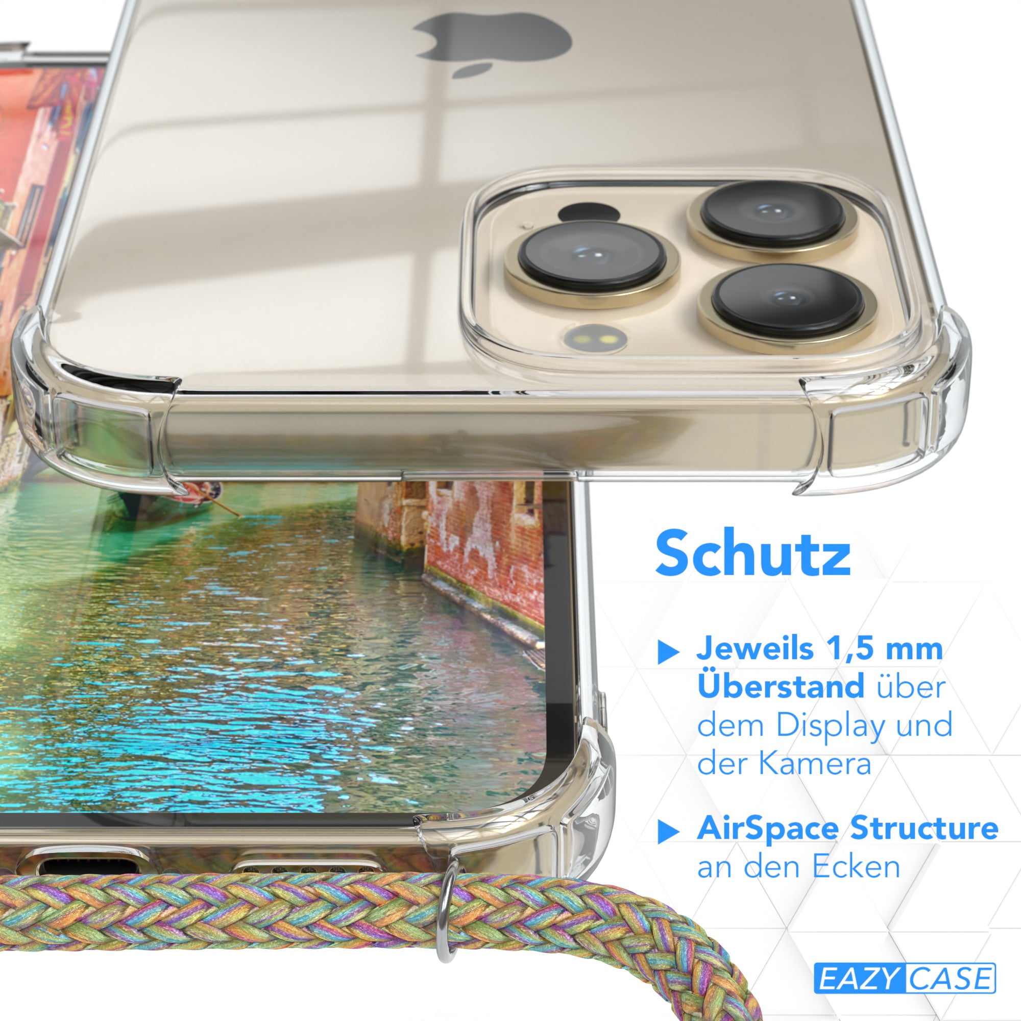 iPhone 13 Pro Max transparente Hülle + Kordel