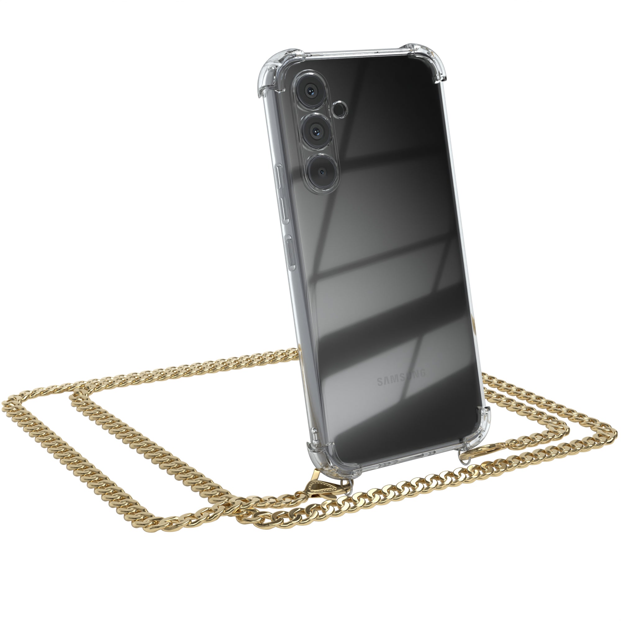 Galaxy A54 Hülle mit Metallkette + Schwarze Kordel