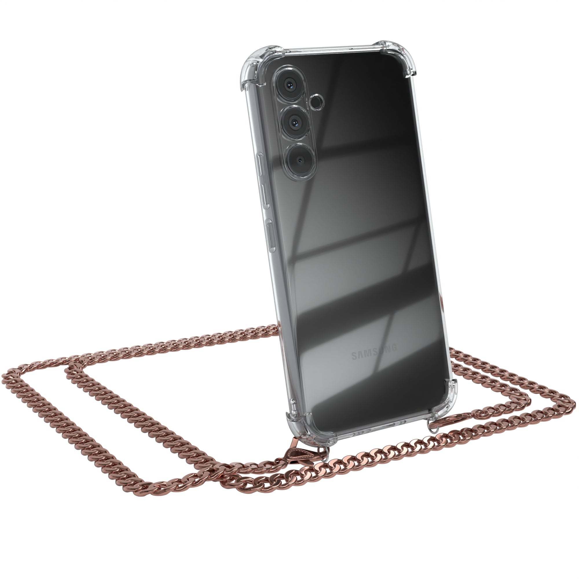 Galaxy A54 Hülle mit Metallkette + Schwarze Kordel