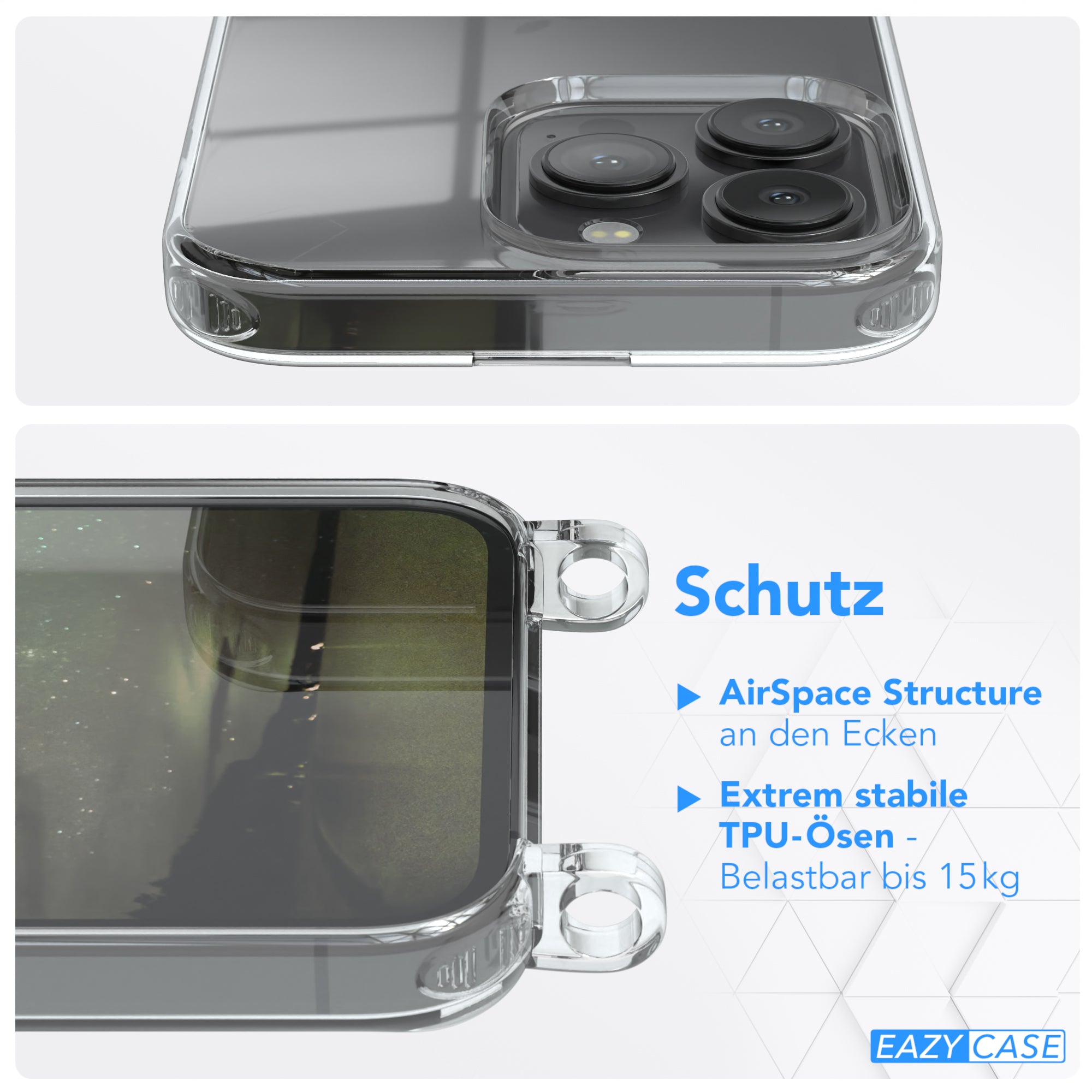 iPhone 13 Pro transparente Hülle + Kordel
