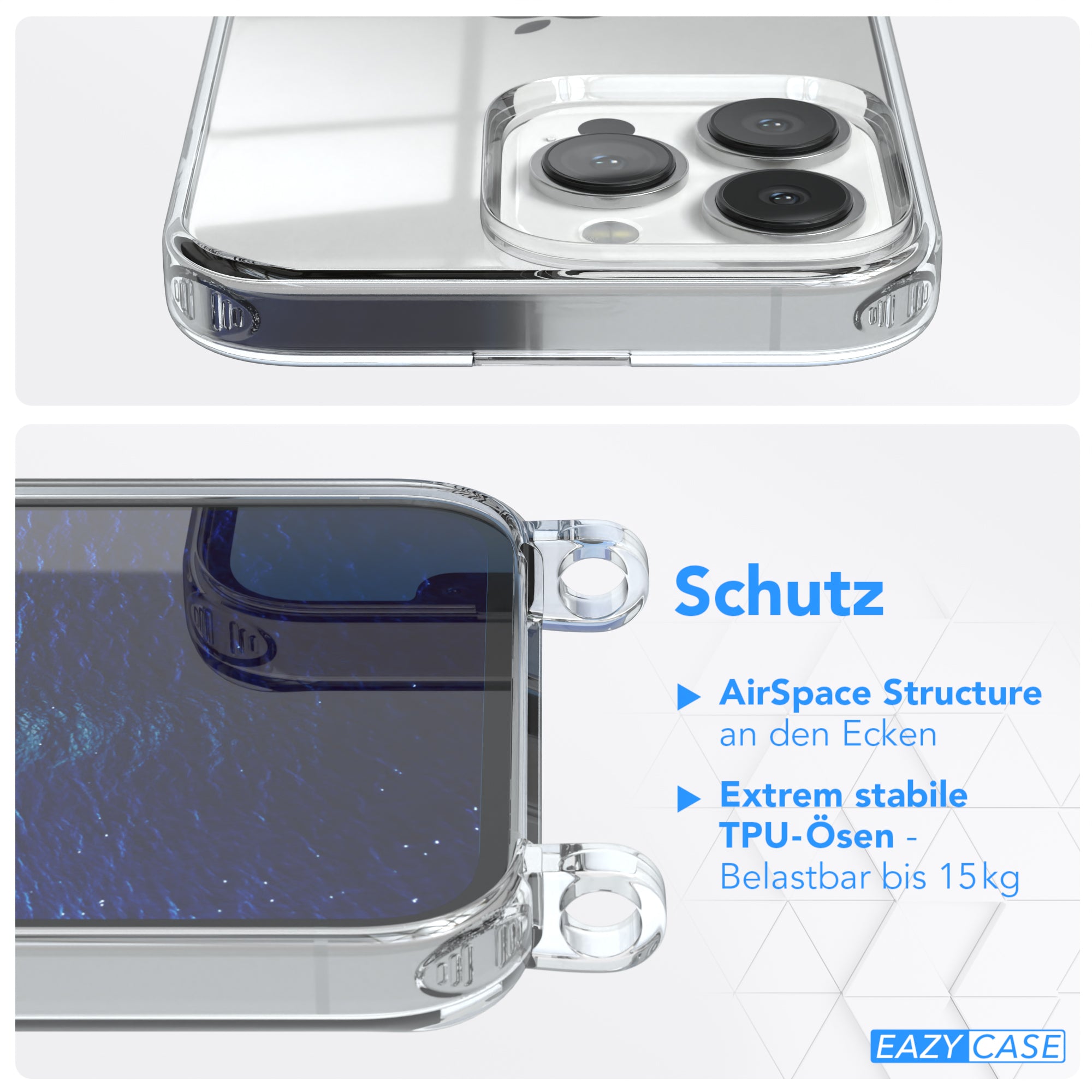 iPhone 13 Pro transparente Hülle + Kordel