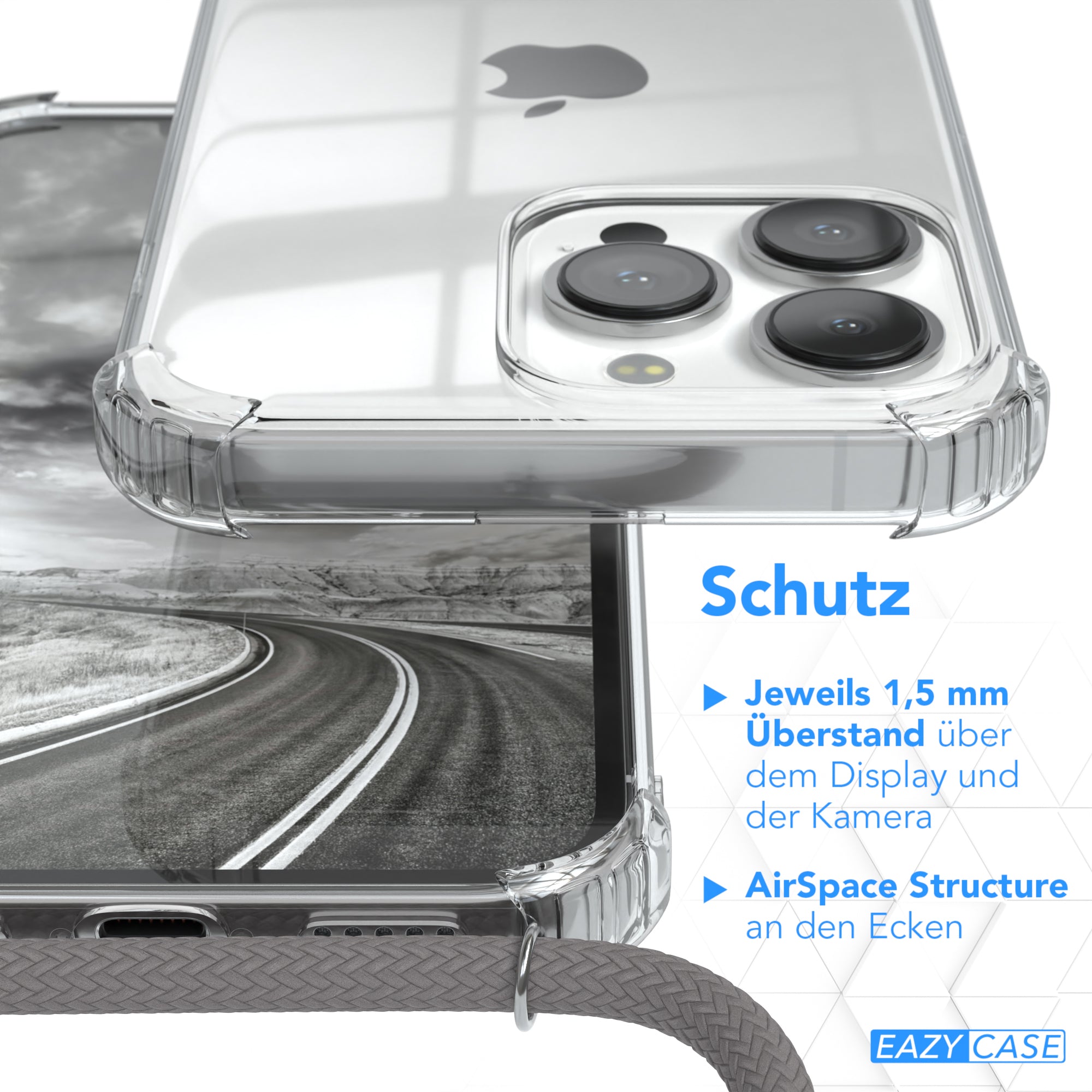 iPhone 13 Pro transparente Hülle + Kordel