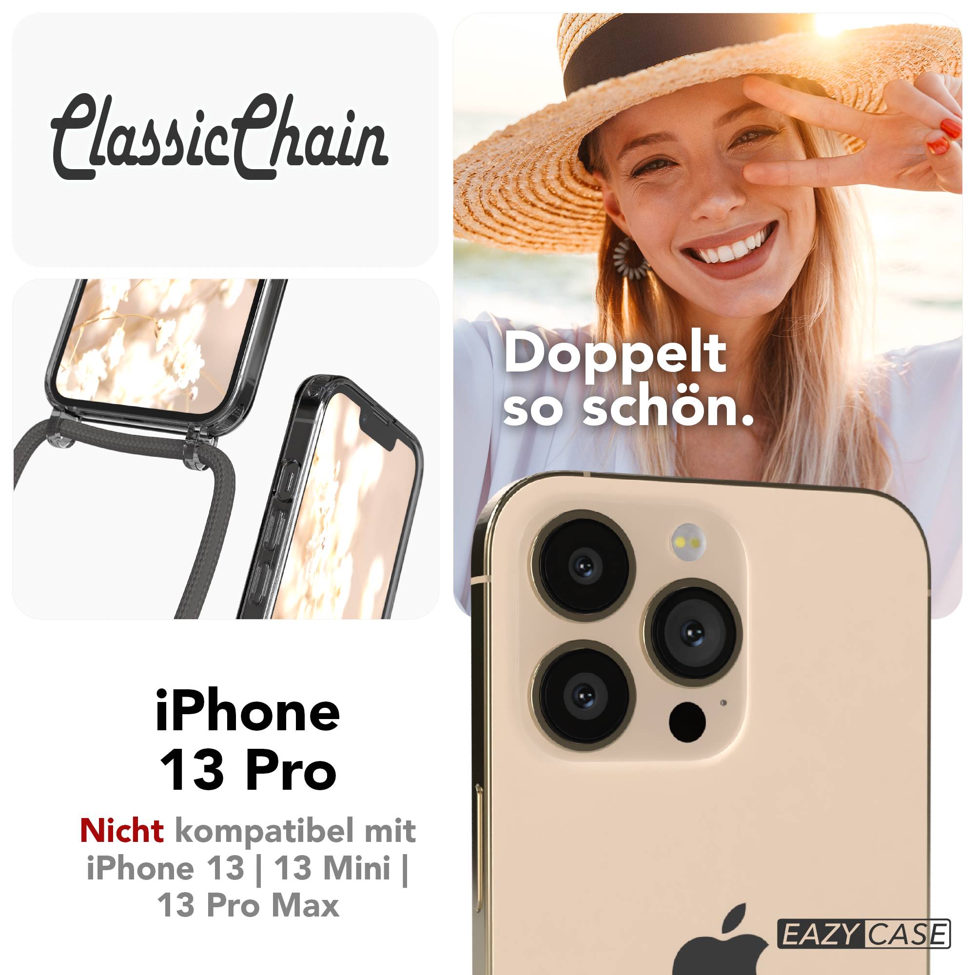iPhone 13 Pro transparente Hülle + Kordel