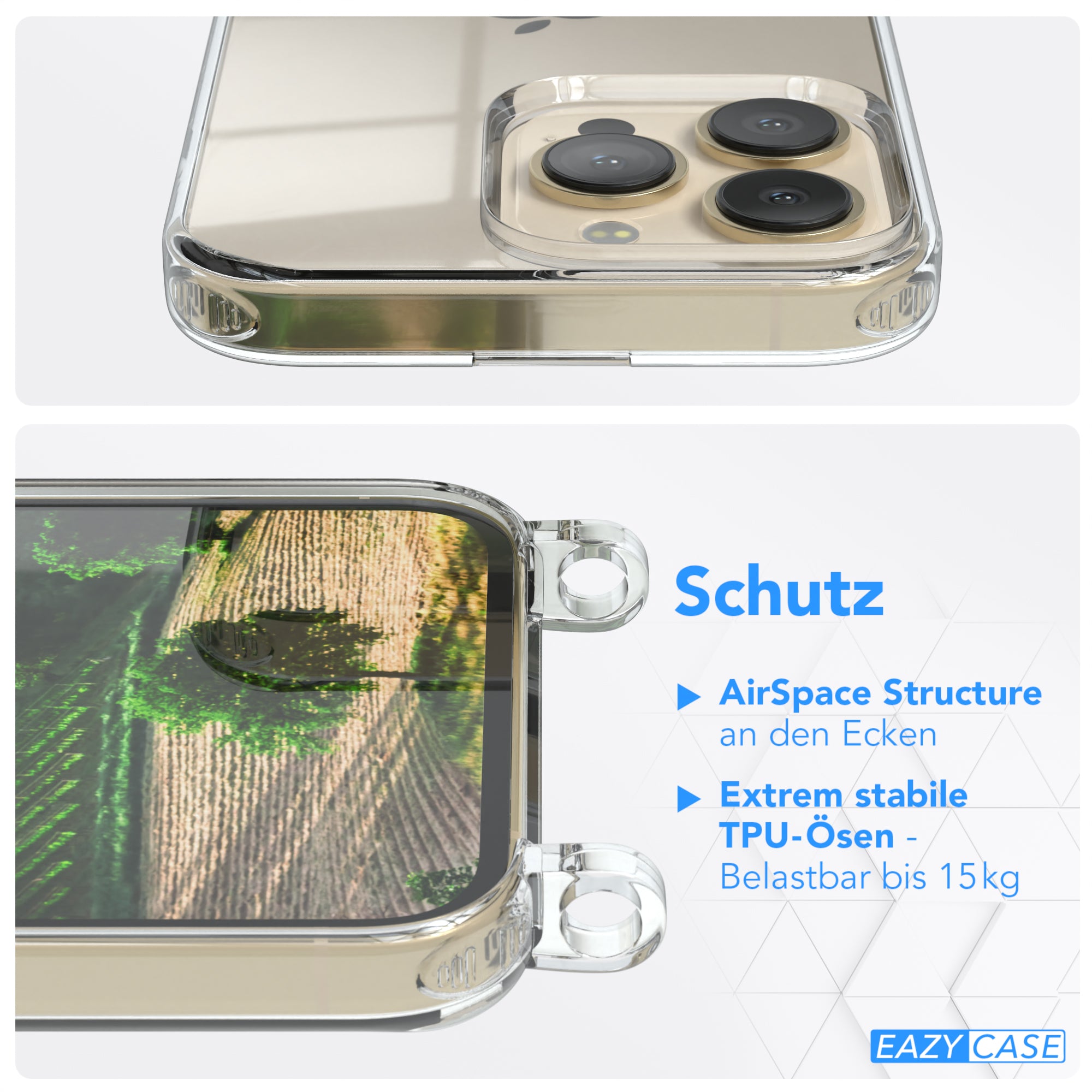 iPhone 13 Pro transparente Hülle + Kordel