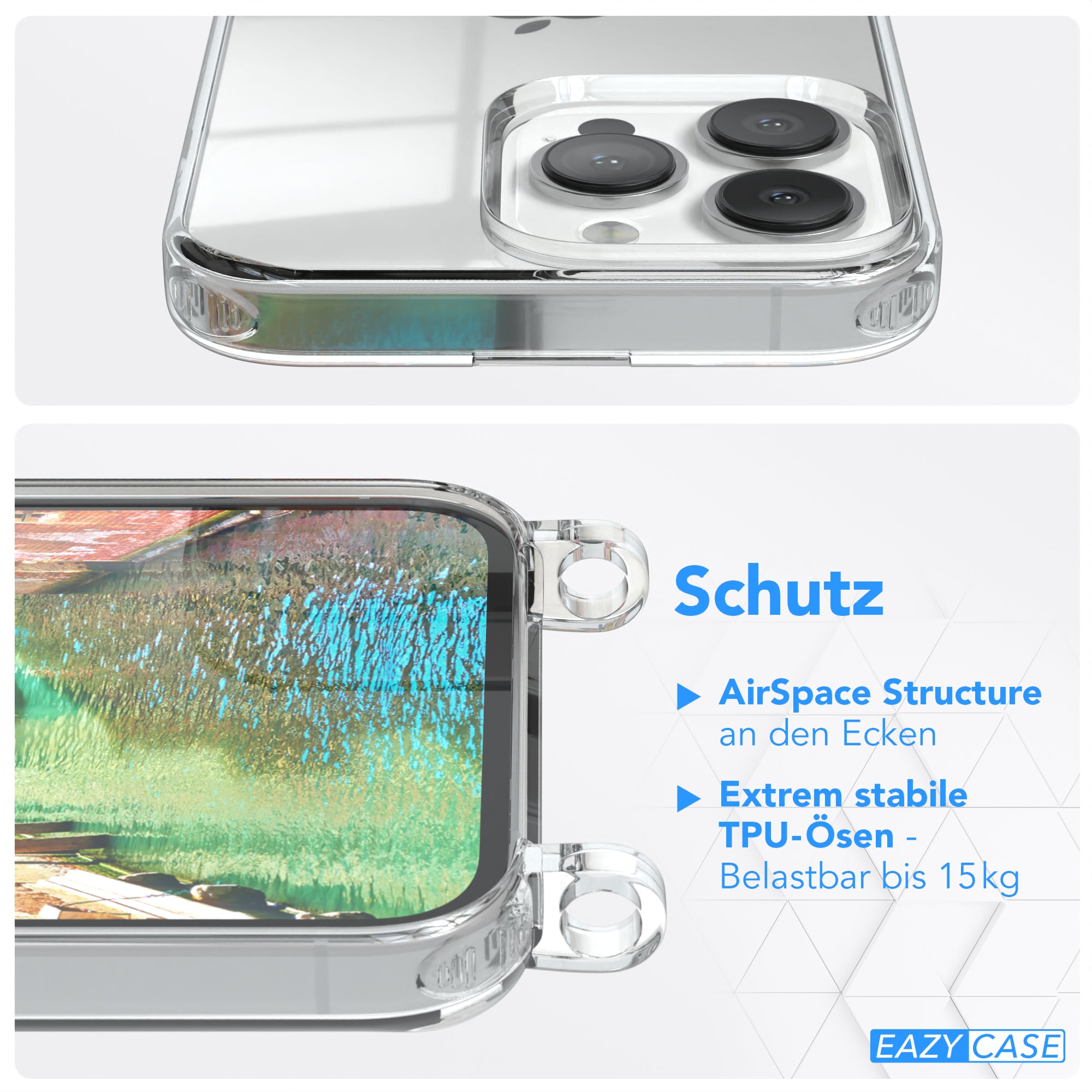 iPhone 13 Pro transparente Hülle + Kordel