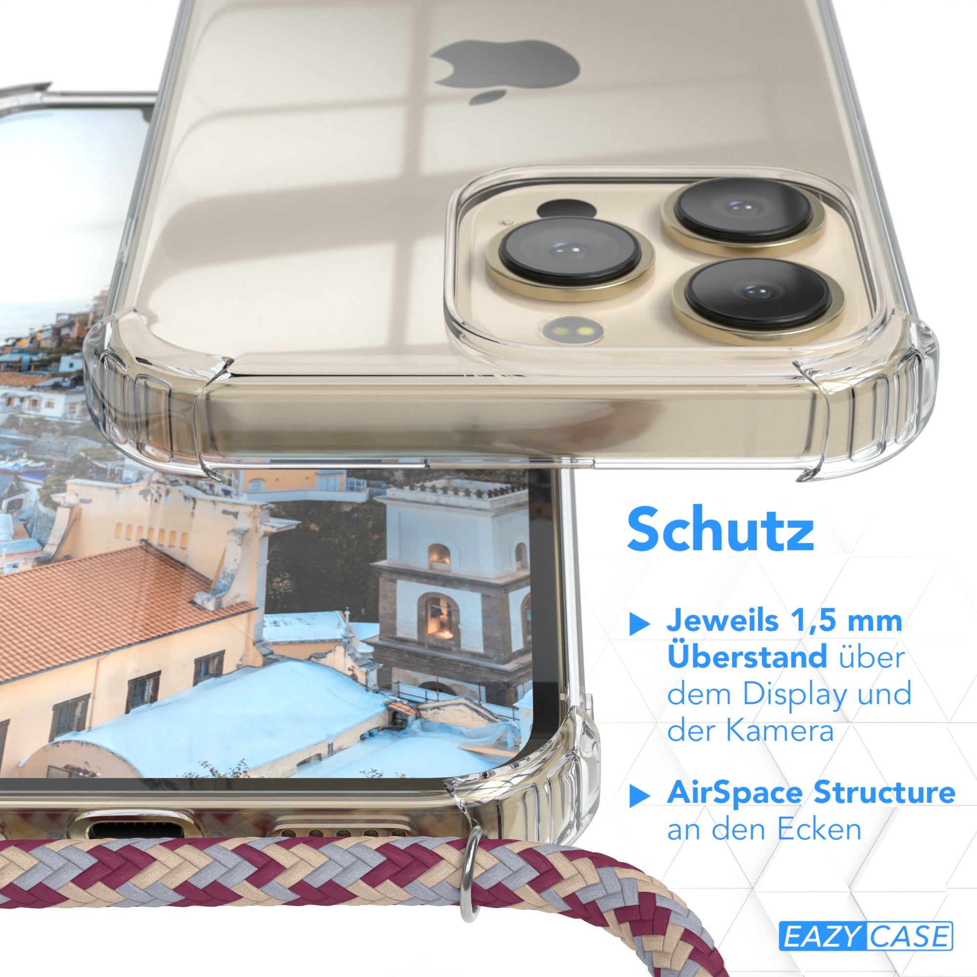 iPhone 13 Pro transparente Hülle + Kordel