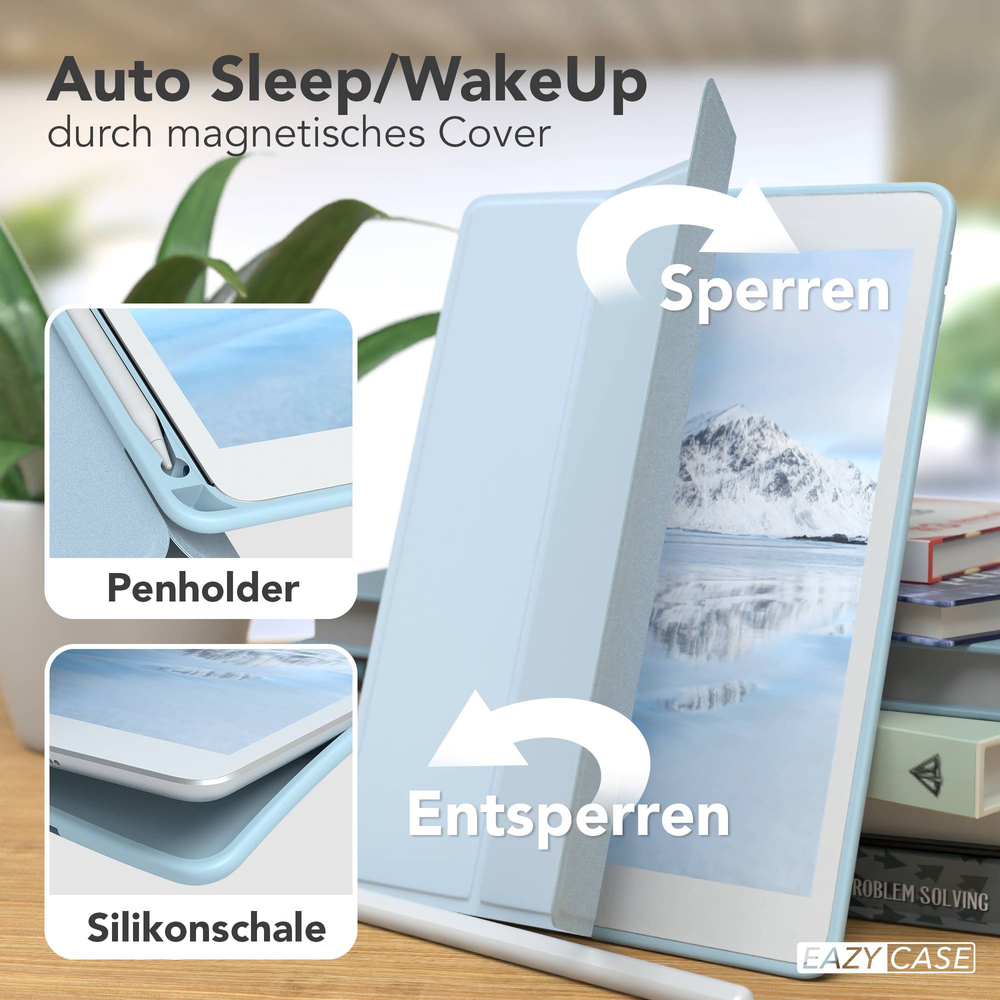 iPad 10,2" 2019/2020/2021 (7. / 8. / 9. Gen.) Smartcase mit Stifthalter