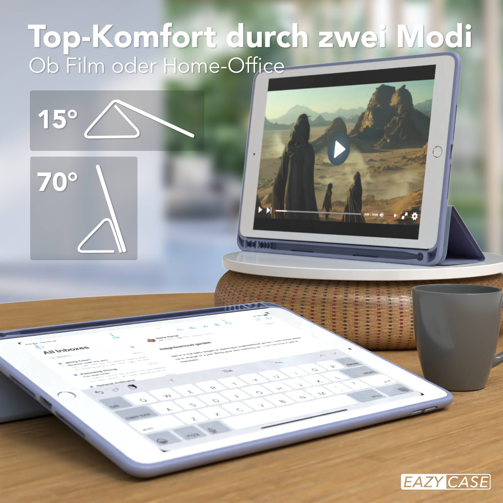 iPad 10,2" 2019/2020/2021 (7. / 8. / 9. Gen.) Smartcase mit Stifthalter