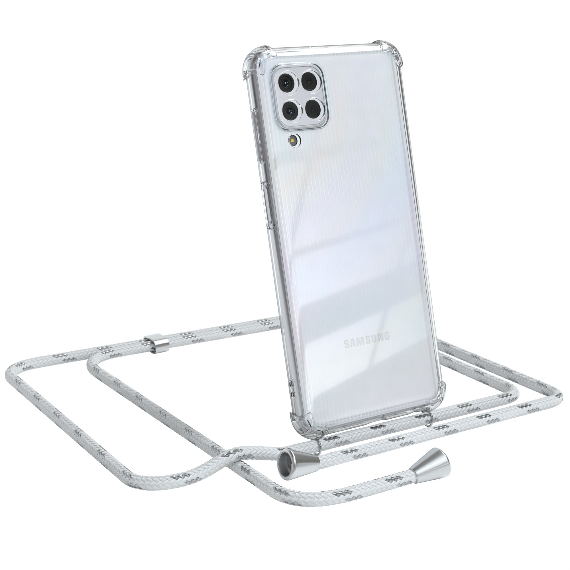 Galaxy M22 / M32 / A22 4G transparente Hülle + Kordel