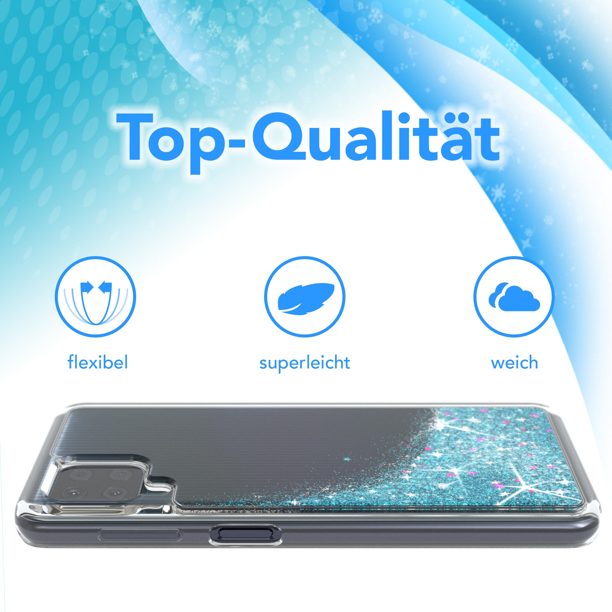 Galaxy M22 / M32 / A22 4G Glitzerhülle