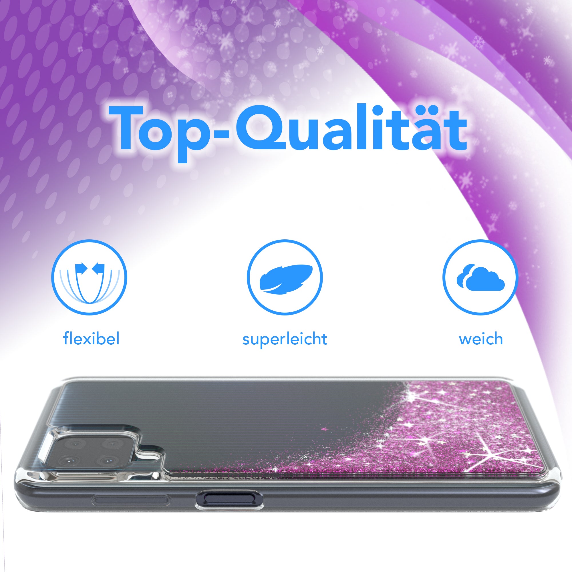 Galaxy M22 / M32 / A22 4G Glitzerhülle