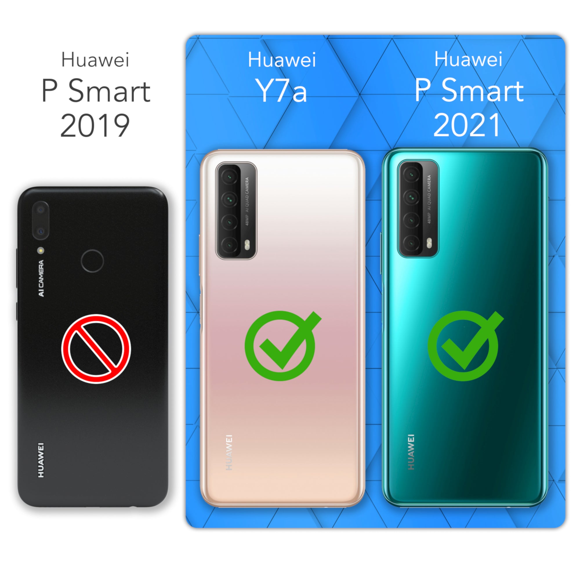 Huawei P Smart 2021 / Y7a ultradünnes Slimcover aus TPU