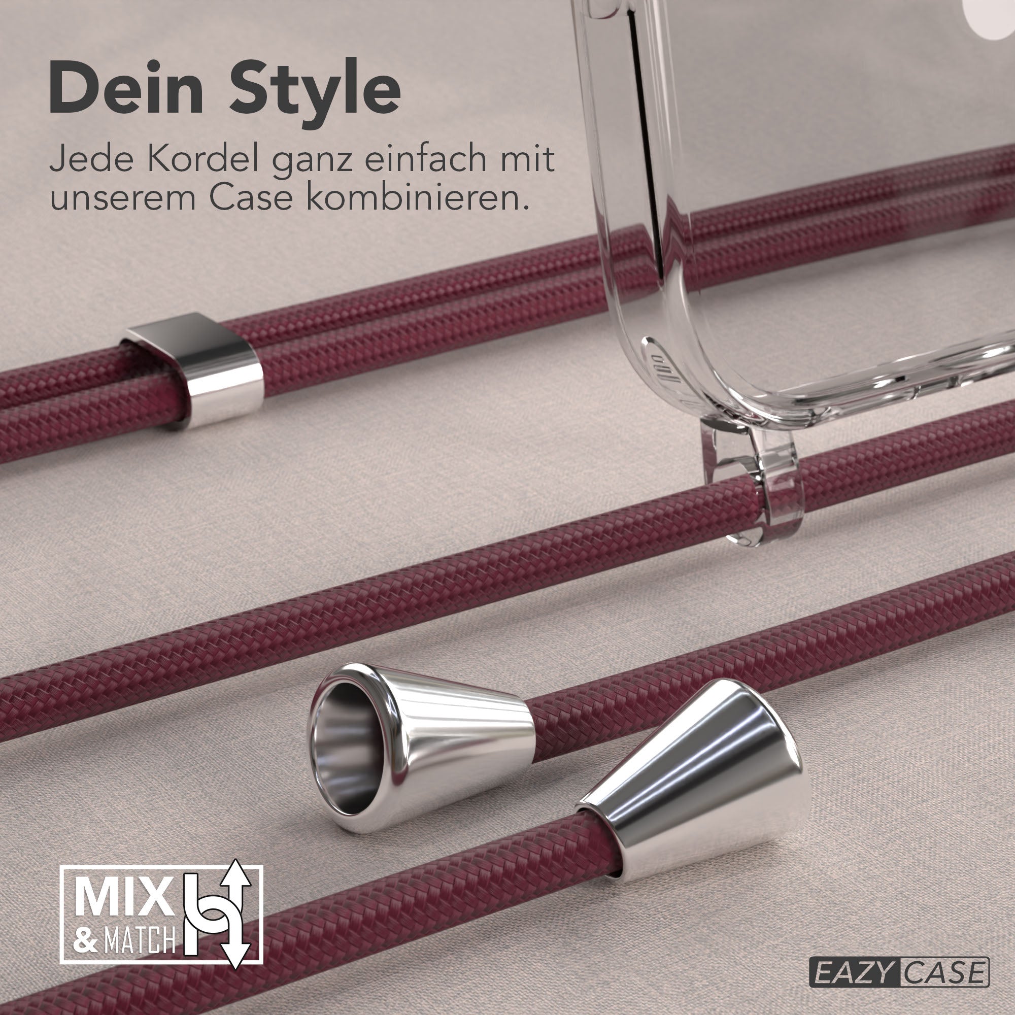 Universal Handykette einzeln verstellbar mit abnehmbaren Endstücken EAZY CASE