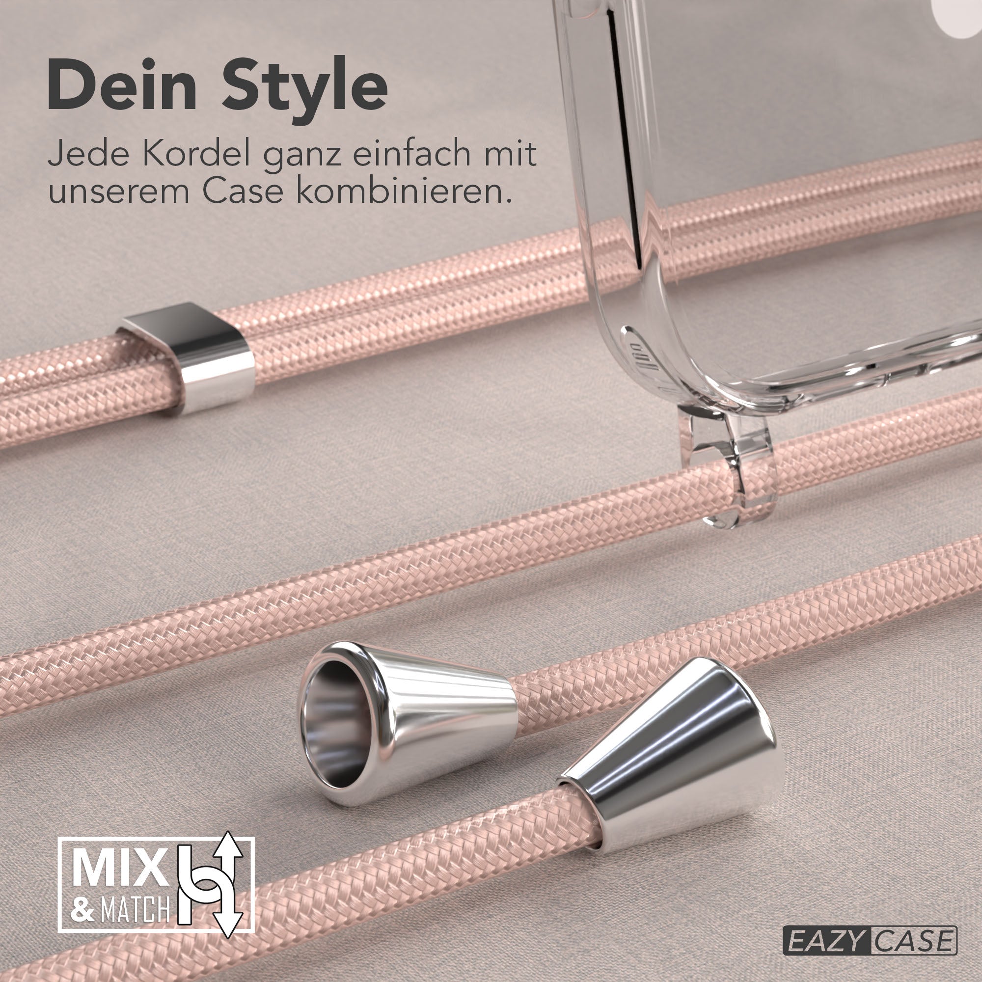 Universal Handykette einzeln verstellbar mit abnehmbaren Endstücken EAZY CASE